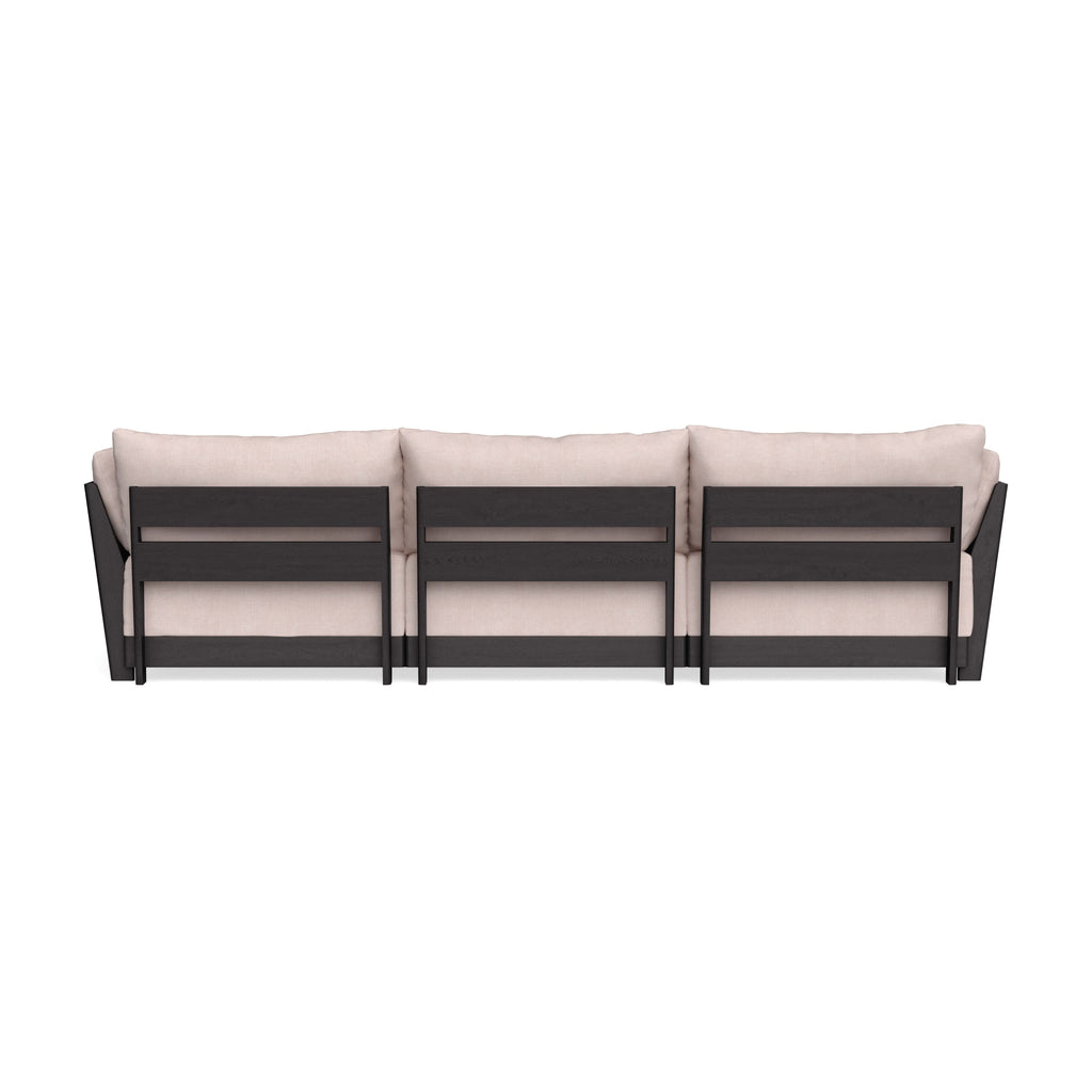 Modular Bondi Black 3-Seater Daybed Sofa Sectional in Blush | Classic Blend