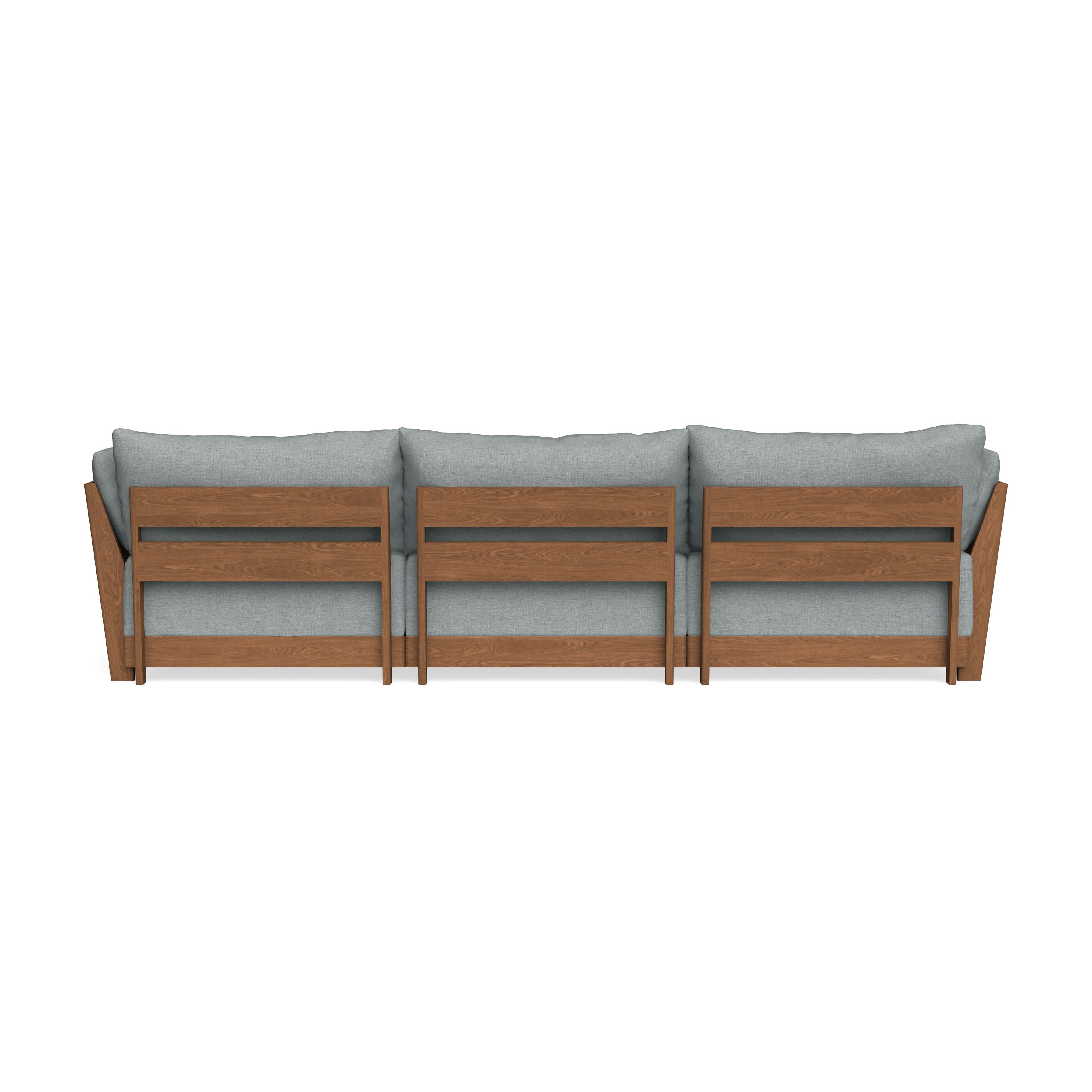 Modular Bondi Espresso 3-Seater Sofa in Light Steel | Classic Blend