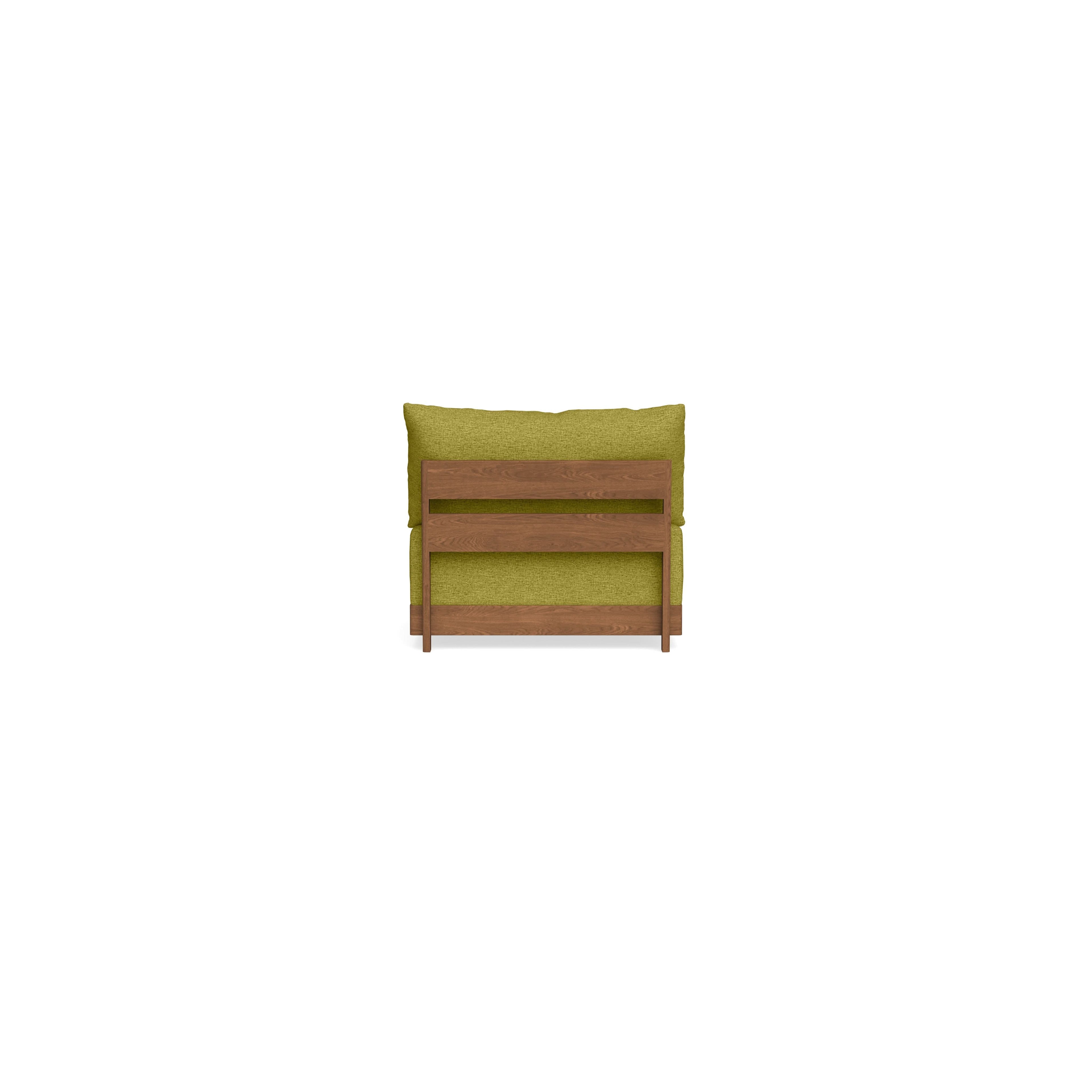 Modular Bondi Espresso Armless Chair in Avocado | Classic Blend