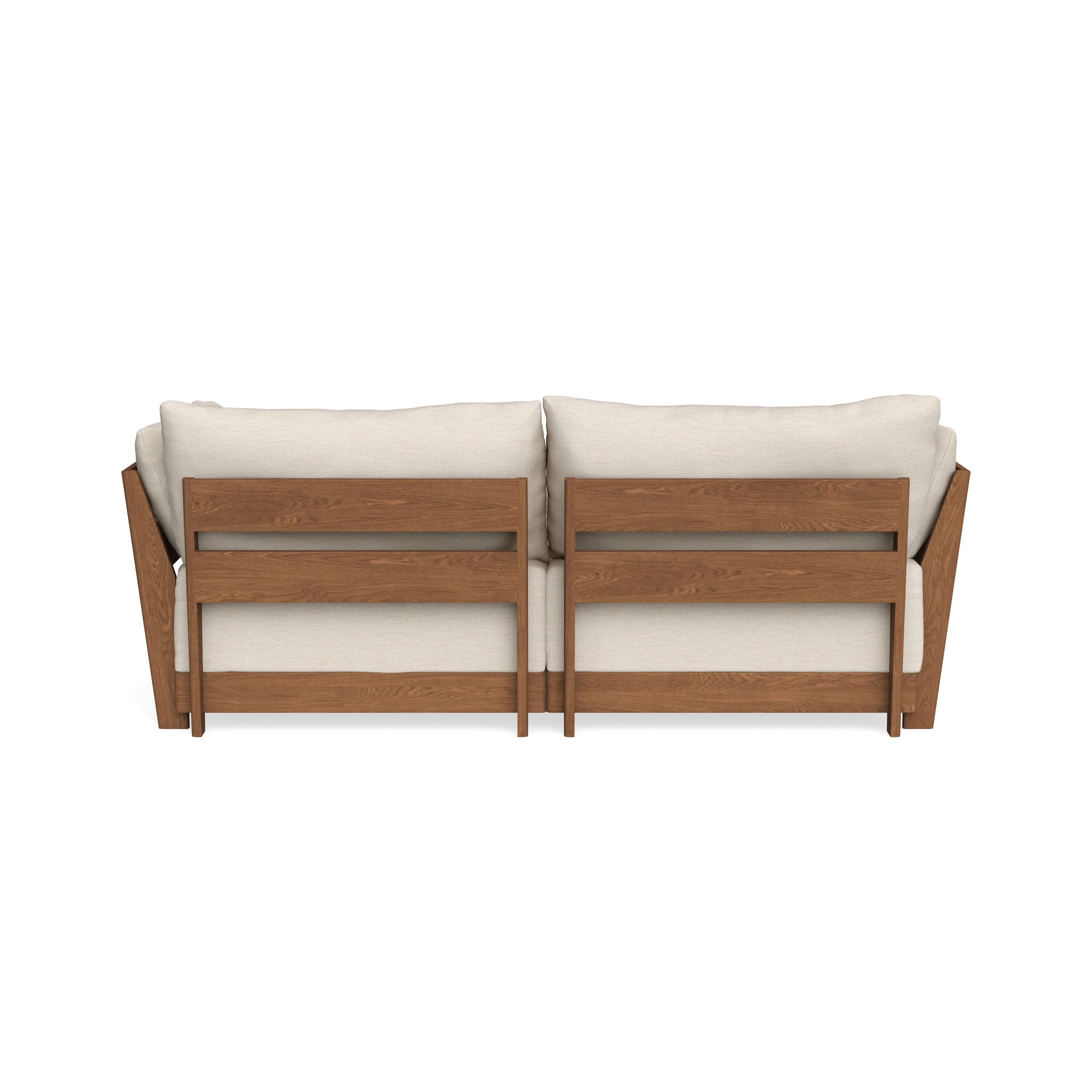 Modular Bondi Espresso 2-Seater Sectional in Seashell | Memory Foam Blend