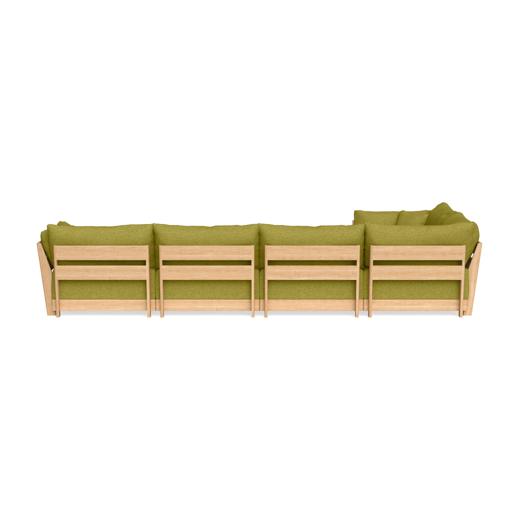 Modular Bondi Latte 5-Seater L-Sectional in Avocado | Memory Foam Blend