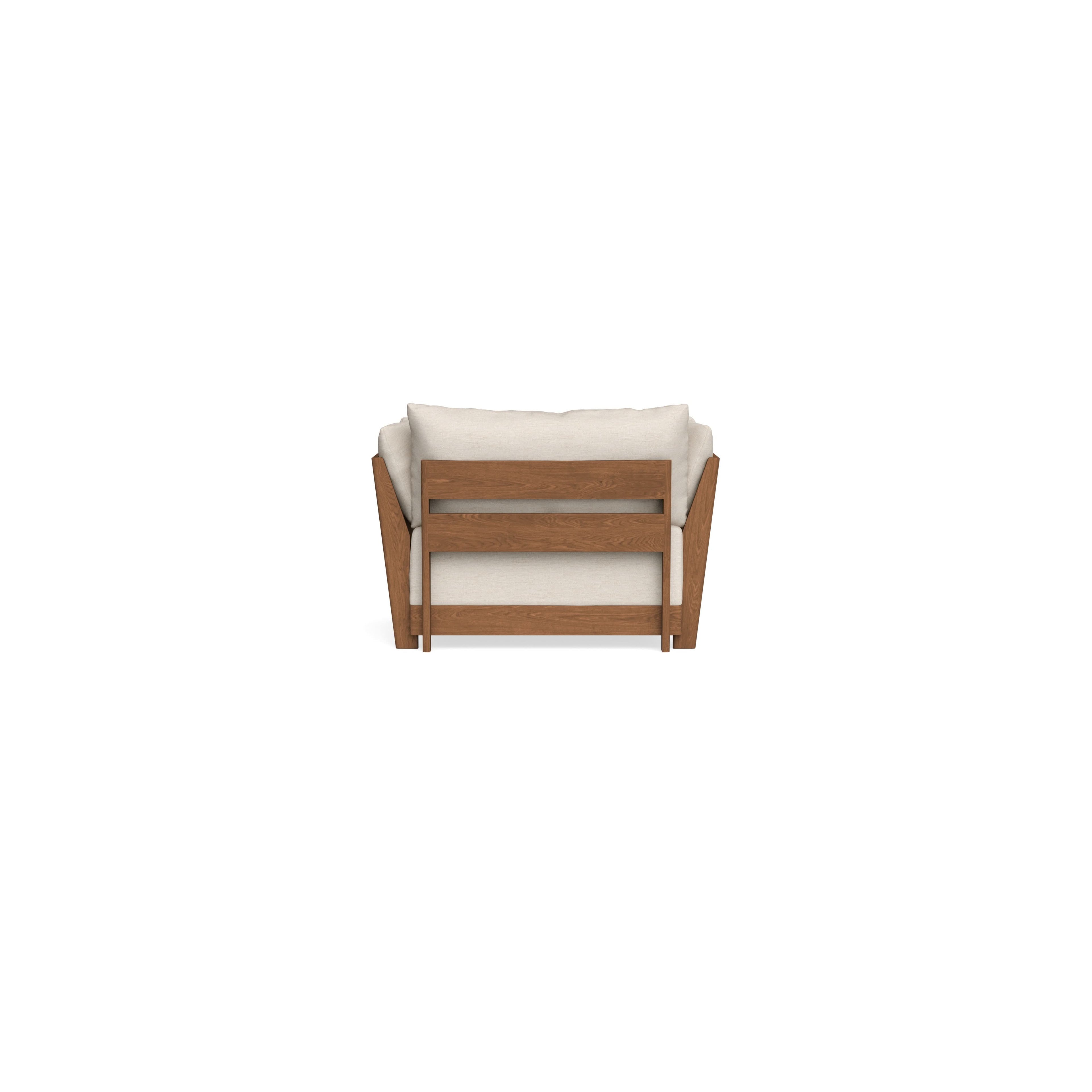 Modular Bondi Espresso Armchair + Ottoman in Seashell | Memory Foam Blend