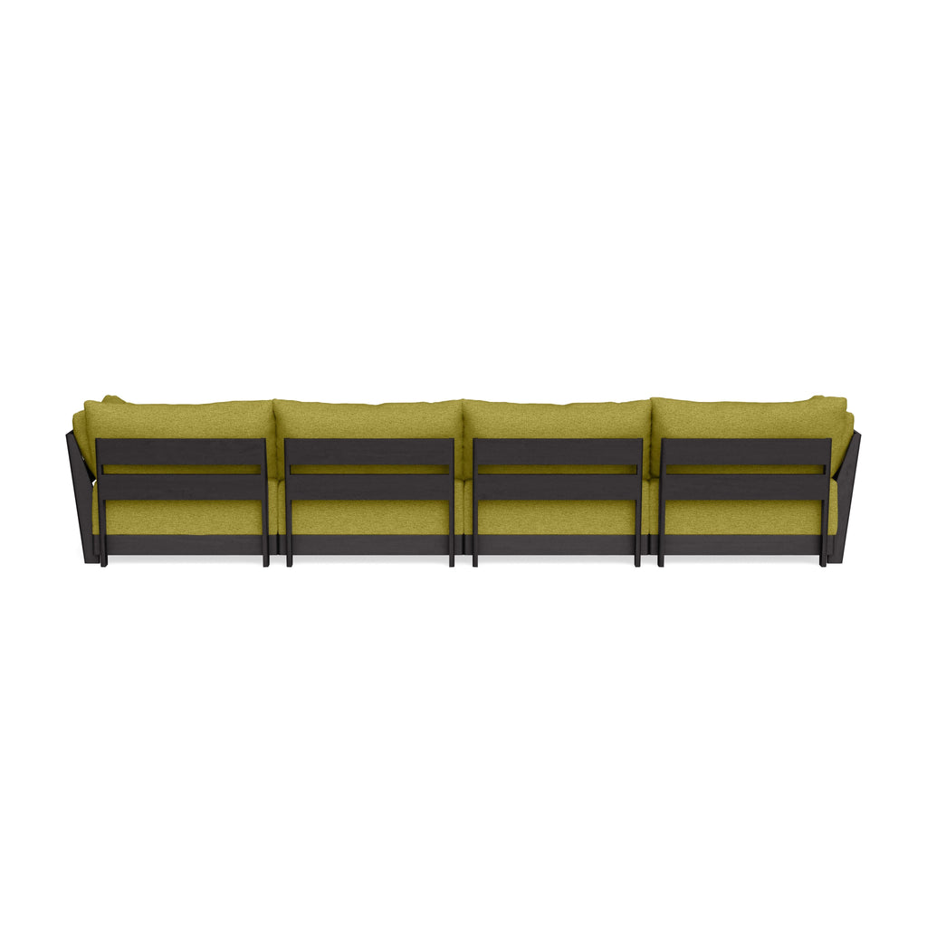 Modular Bondi Black 4-Seater Sofa in Avocado | Memory Foam Blend