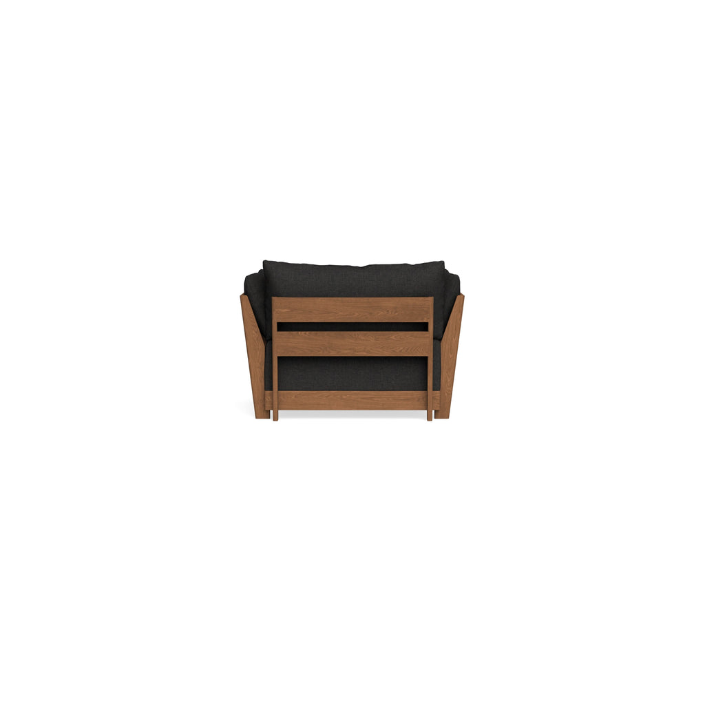 Modular Bondi Espresso Armchair + Ottoman in Peppercorn | Memory Foam Blend