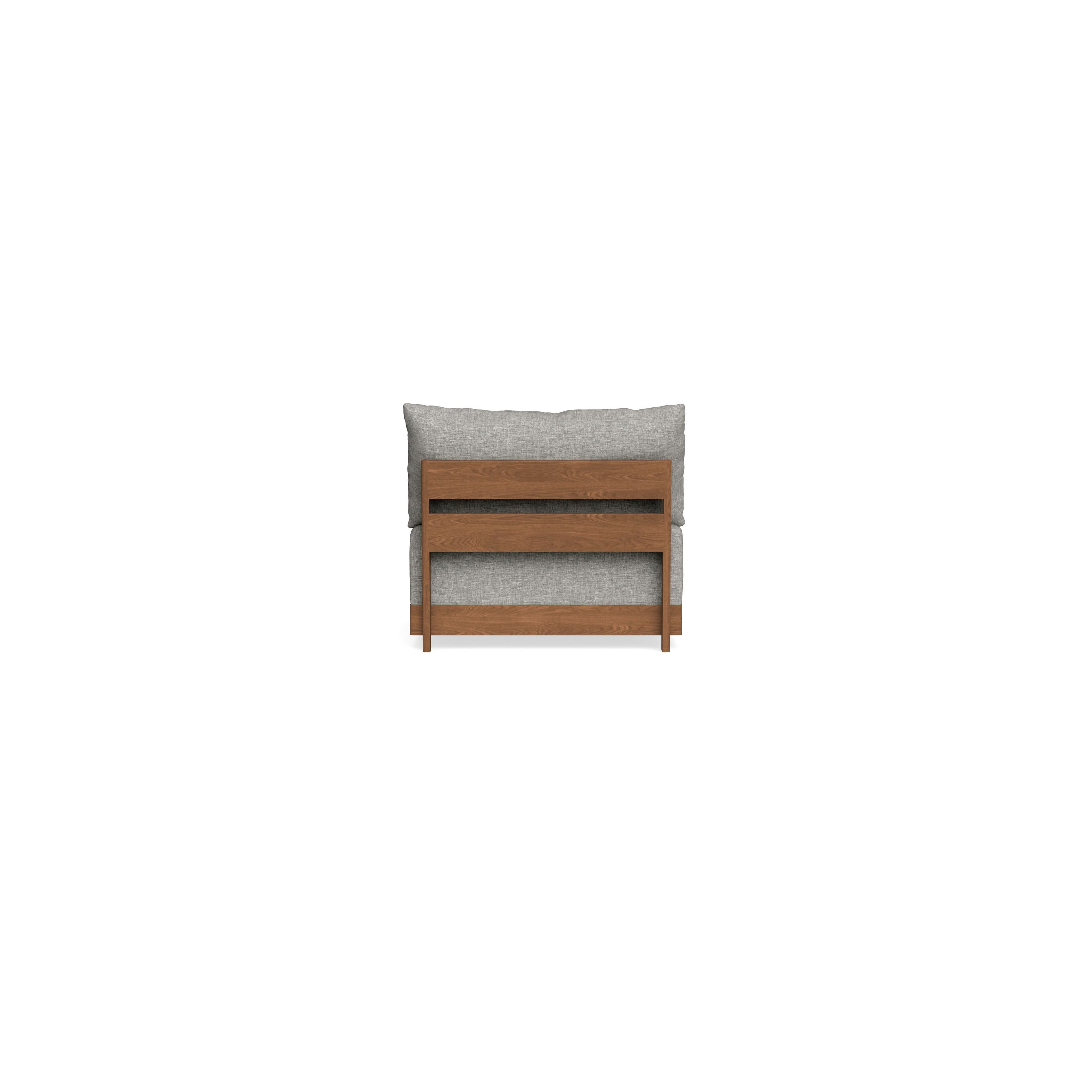 Modular Bondi Espresso Armless Chair in Fog | Classic Blend