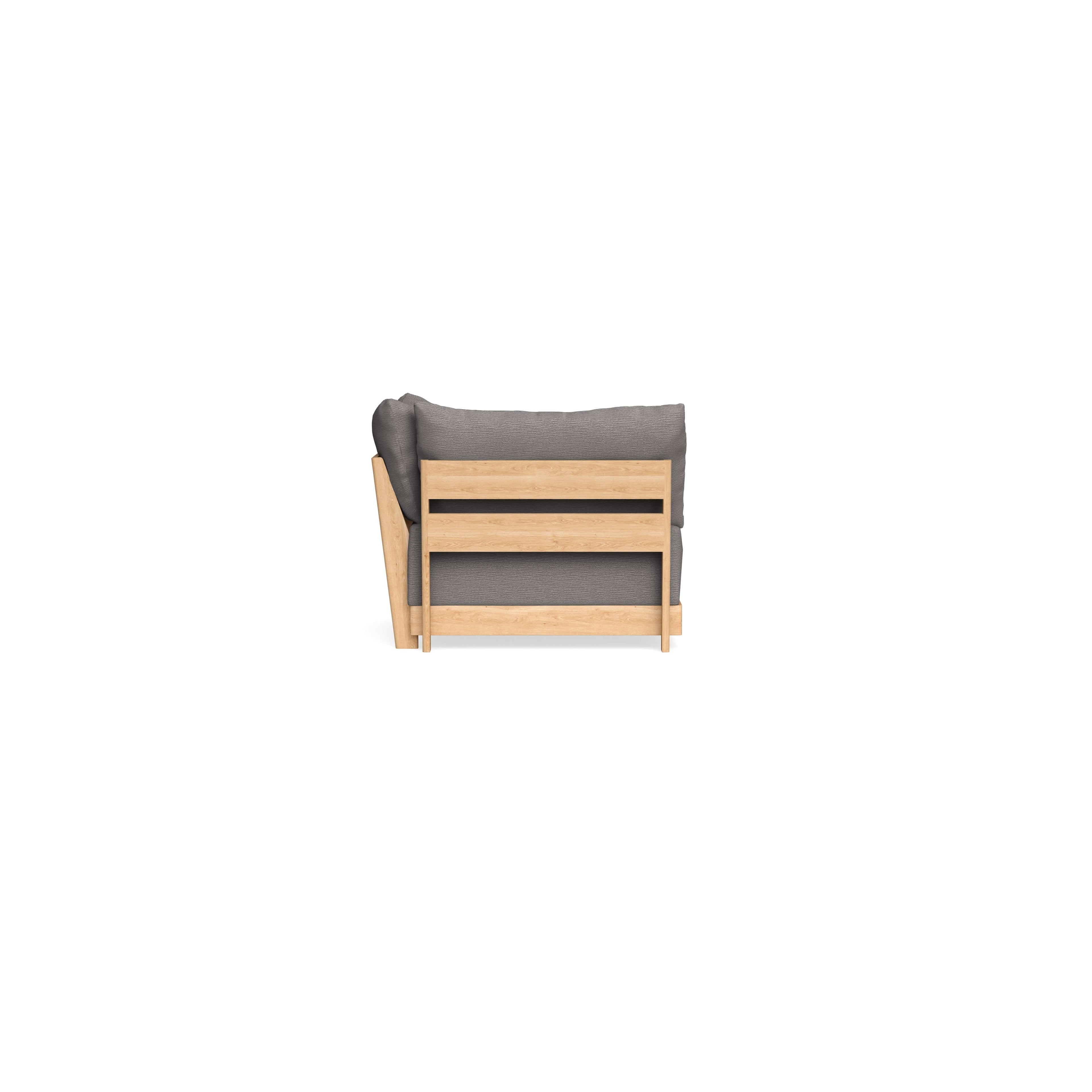 Modular Bondi Latte Corner Chair in Cement | Classic Blend