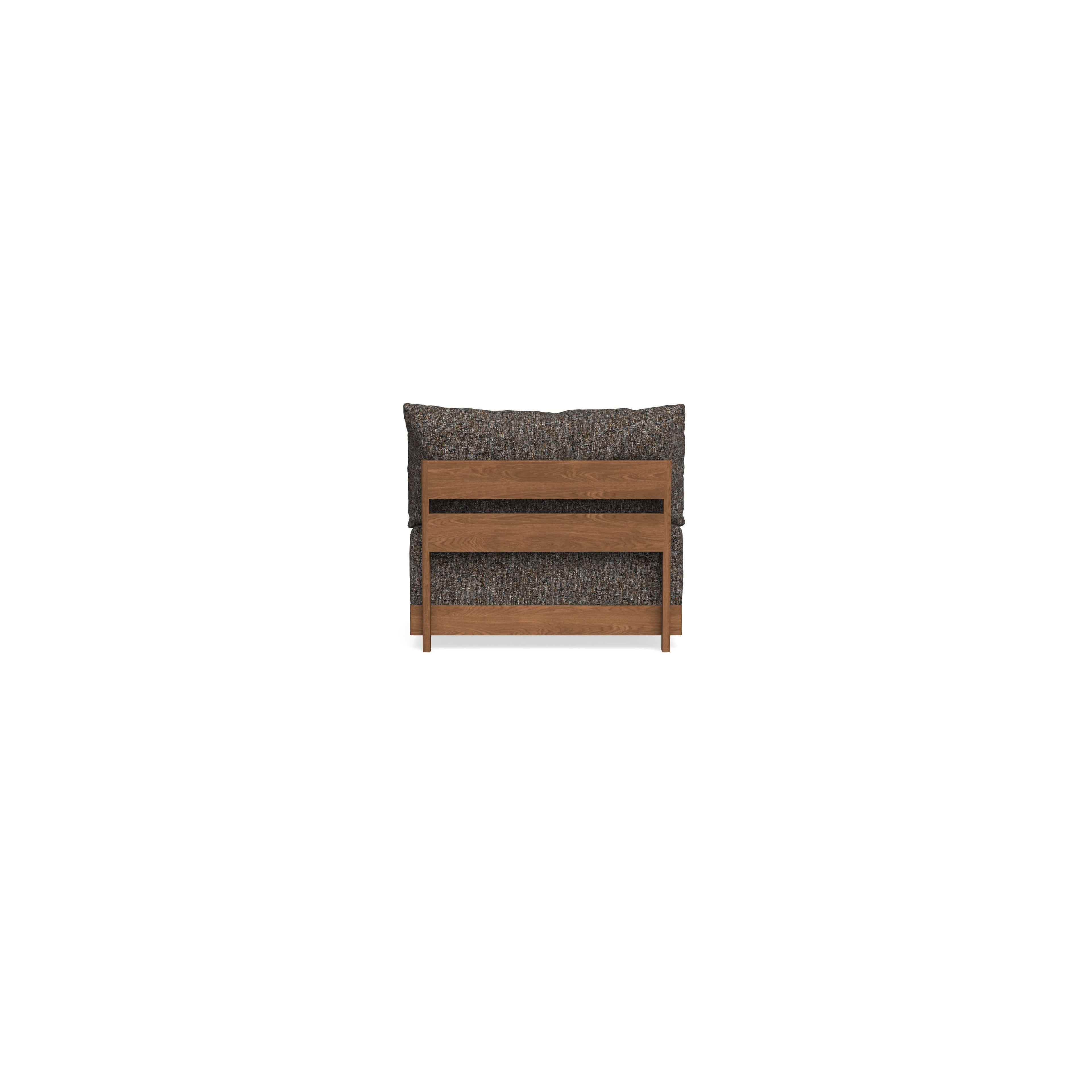 Modular Bondi Espresso Armless Chair in Eclipse | Classic Blend
