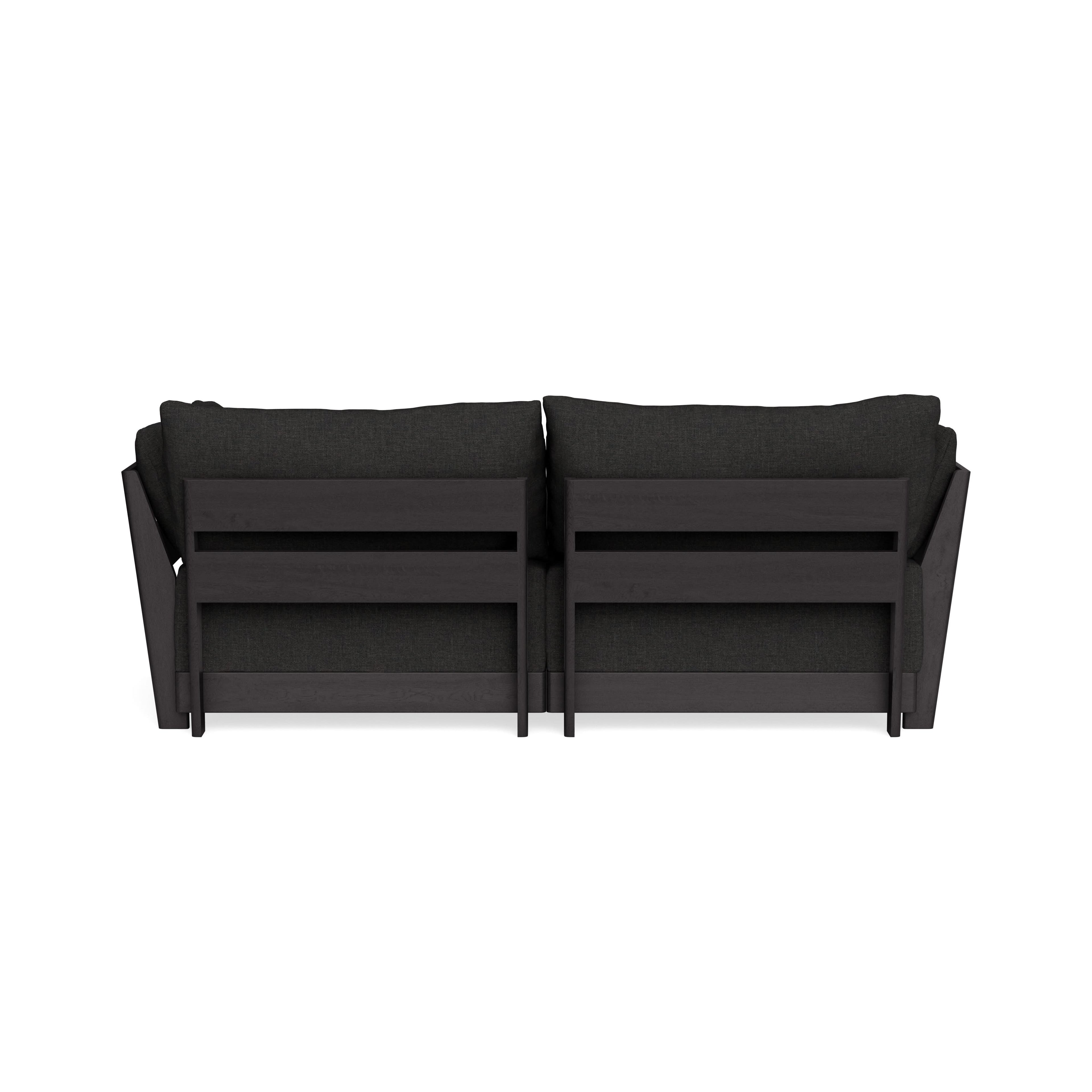 Modular Bondi Black 2-Seater Sectional in Peppercorn | Classic Blend