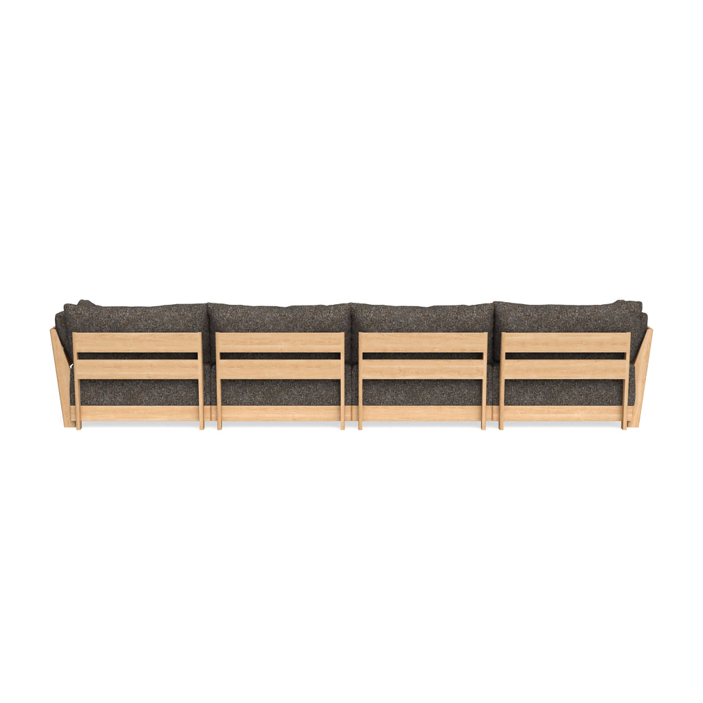 Modular Bondi Latte 4-Seater Sectional in Eclipse | Classic Blend