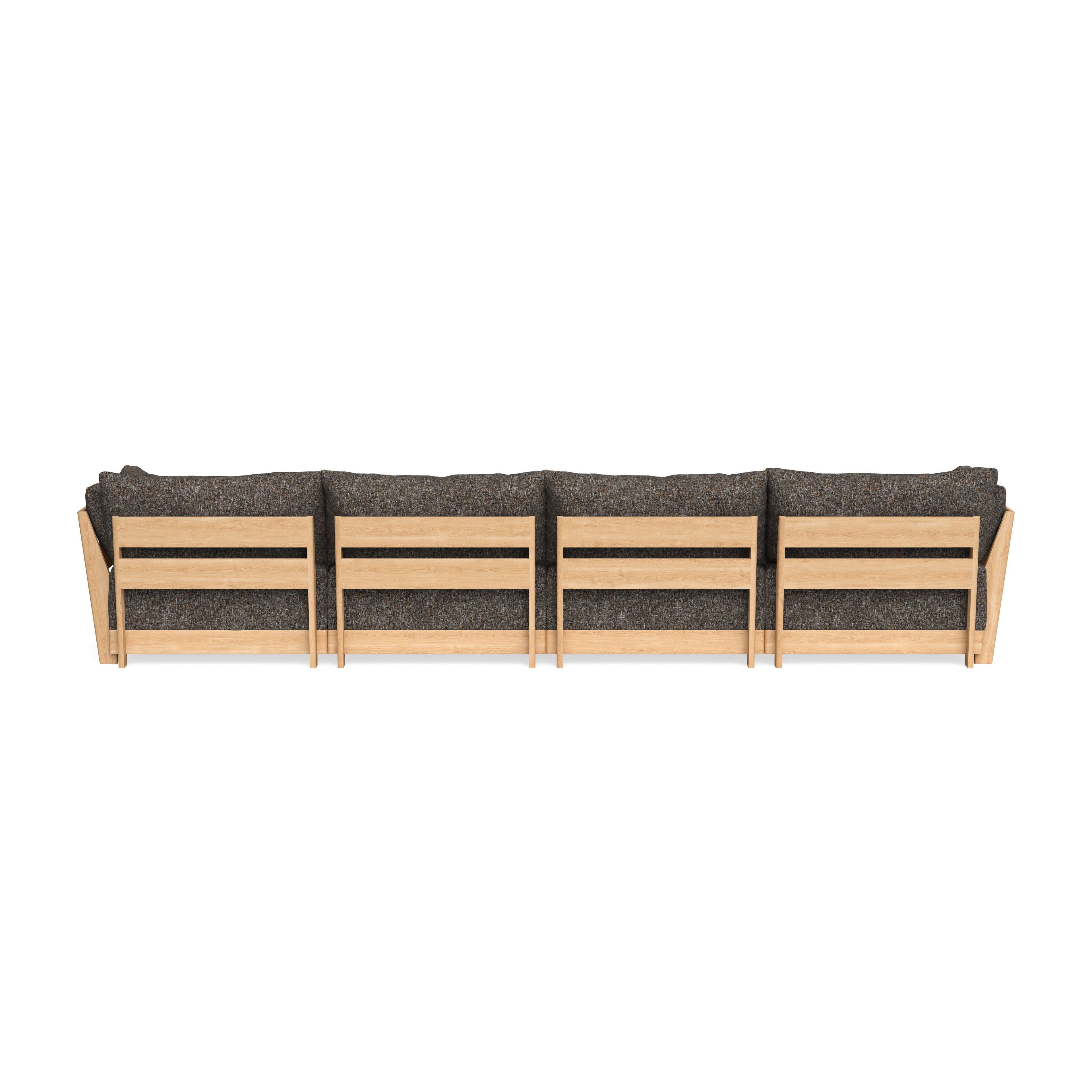 Modular Bondi Latte 4-Seater Sectional in Eclipse | Classic Blend