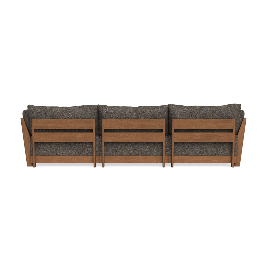Modular Bondi Espresso 3-Seater Daybed Sofa Sectional in Eclipse | Memory Foam Blend