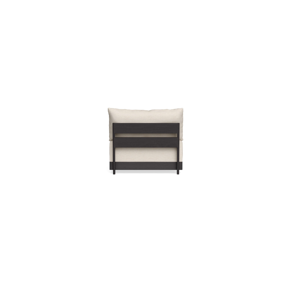 Modular Bondi Black Armless Chair in Seashell | Memory Foam Blend