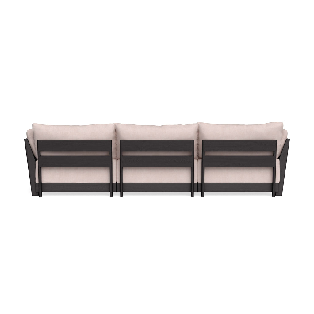 Modular Bondi Black 3-Seater U-Sectional in Blush | Classic Blend