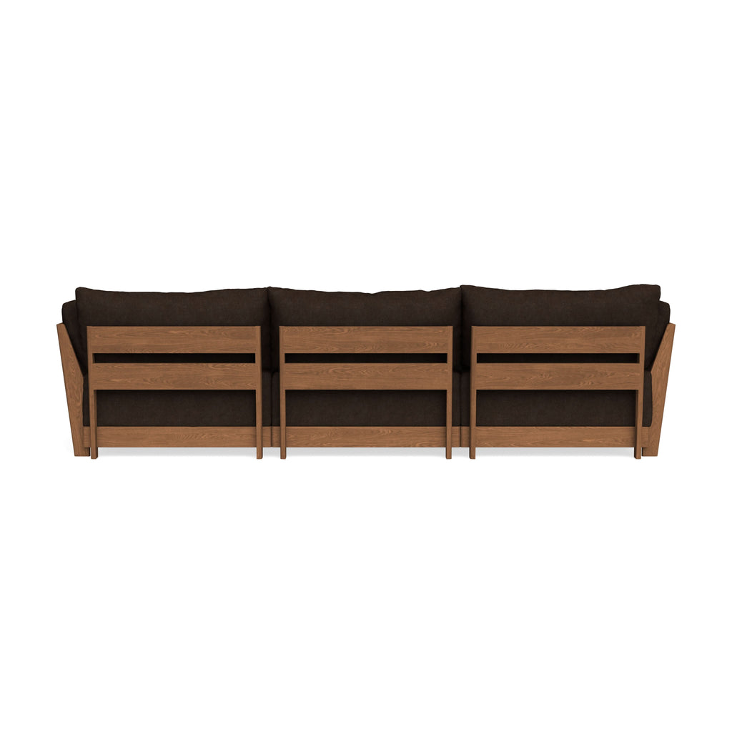 Modular Bondi Espresso 3-Seater Daybed Sofa Sectional in Espresso | Classic Blend