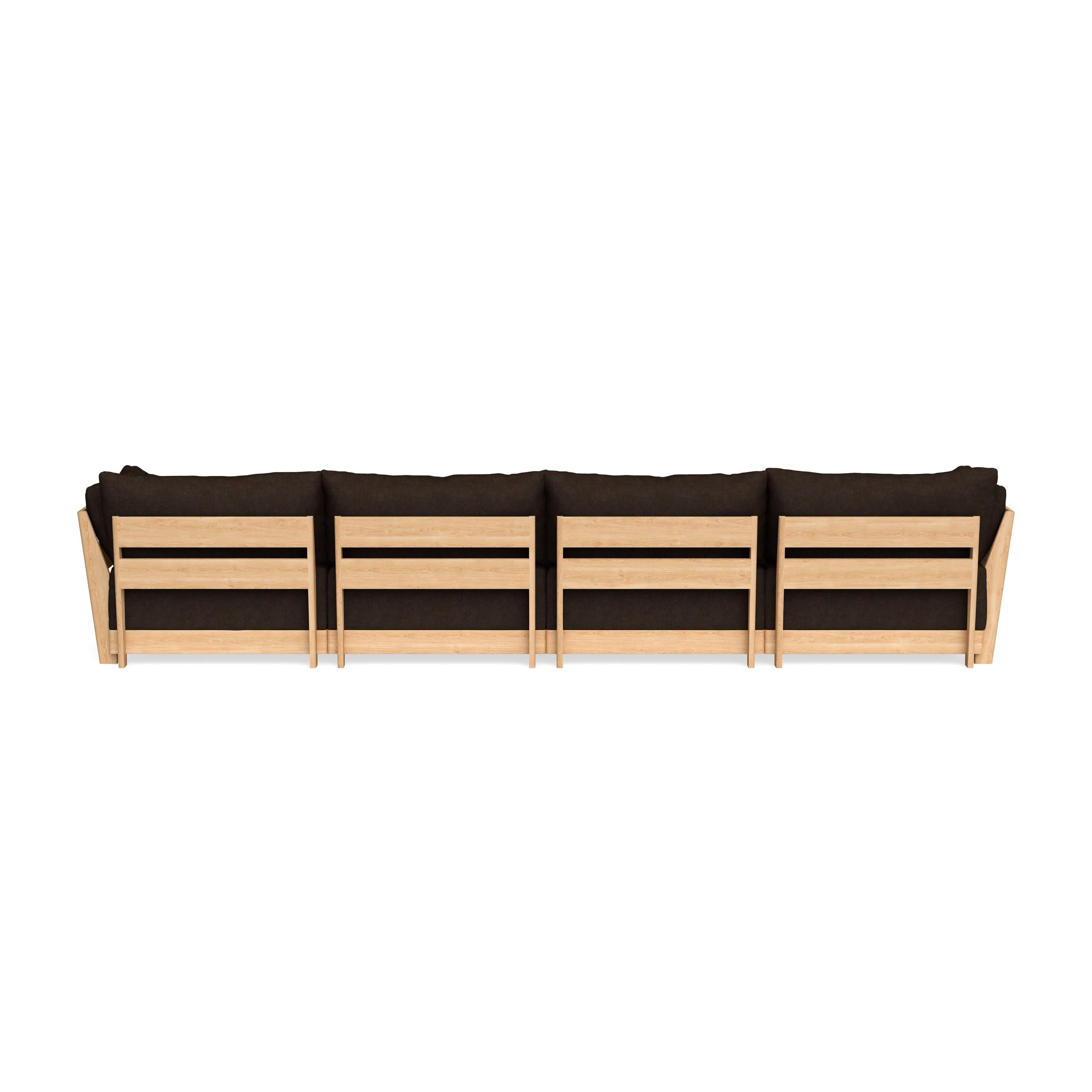 Modular Bondi Latte 4-Seater U-Sectional in Espresso | Classic Blend