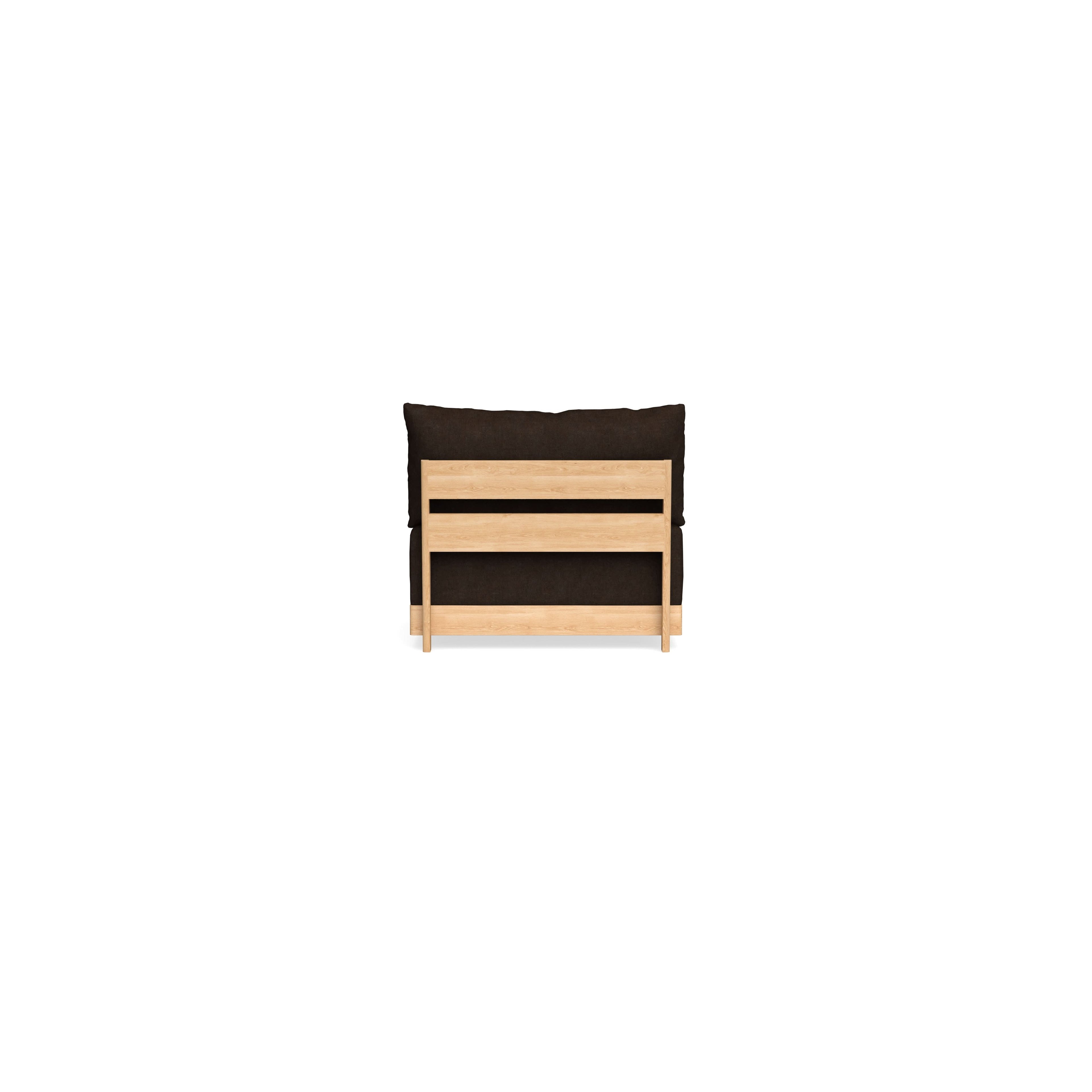 Modular Bondi Latte Armless Chair in Espresso | Memory Foam Blend