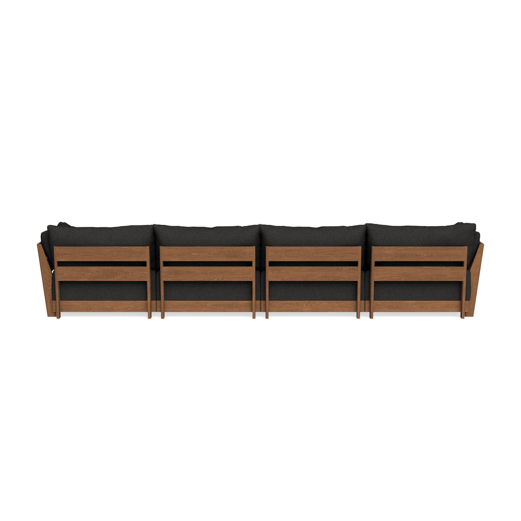 Modular Bondi Espresso 4-Seater U-Sectional in Peppercorn | Classic Blend