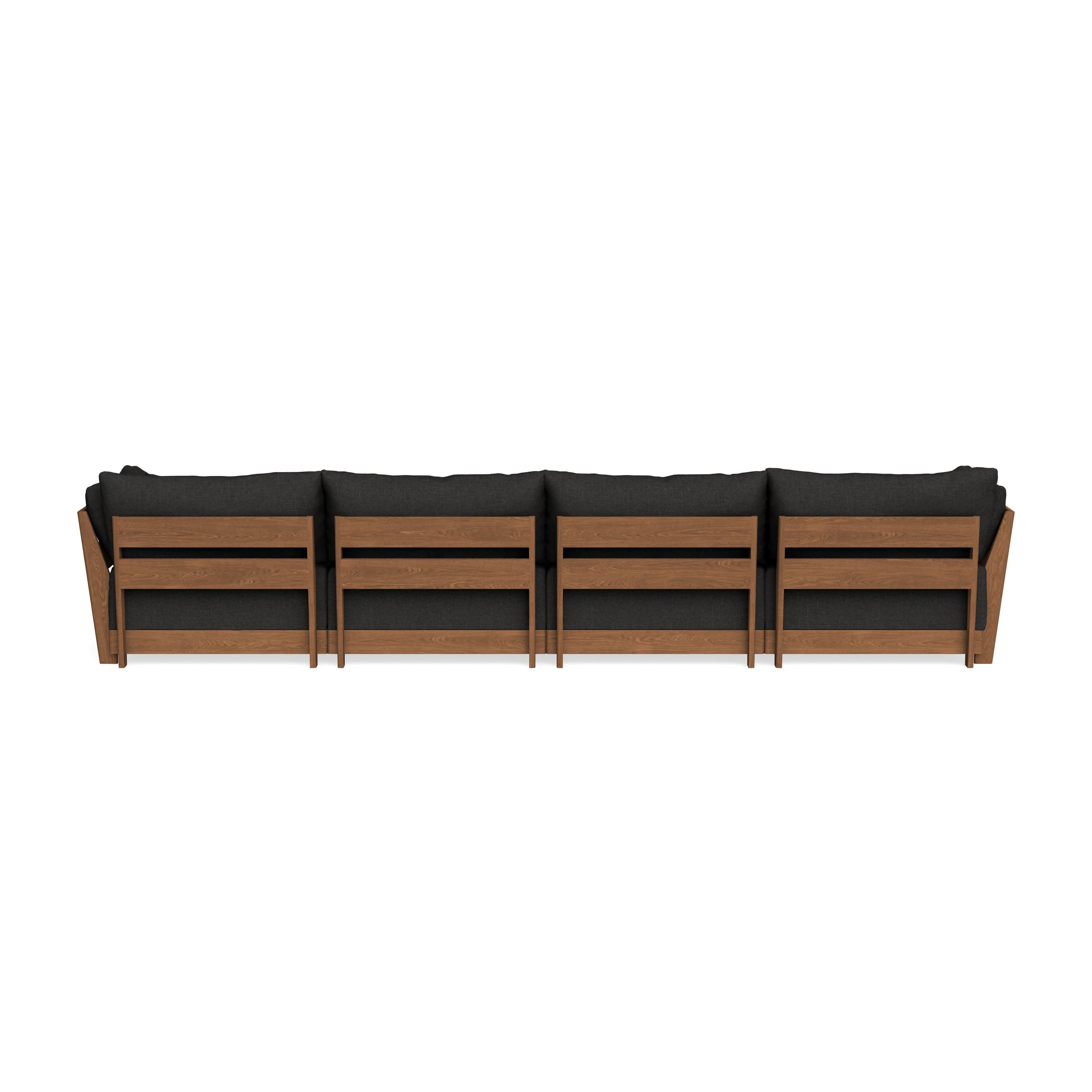 Modular Bondi Espresso 4-Seater U-Sectional in Peppercorn | Classic Blend