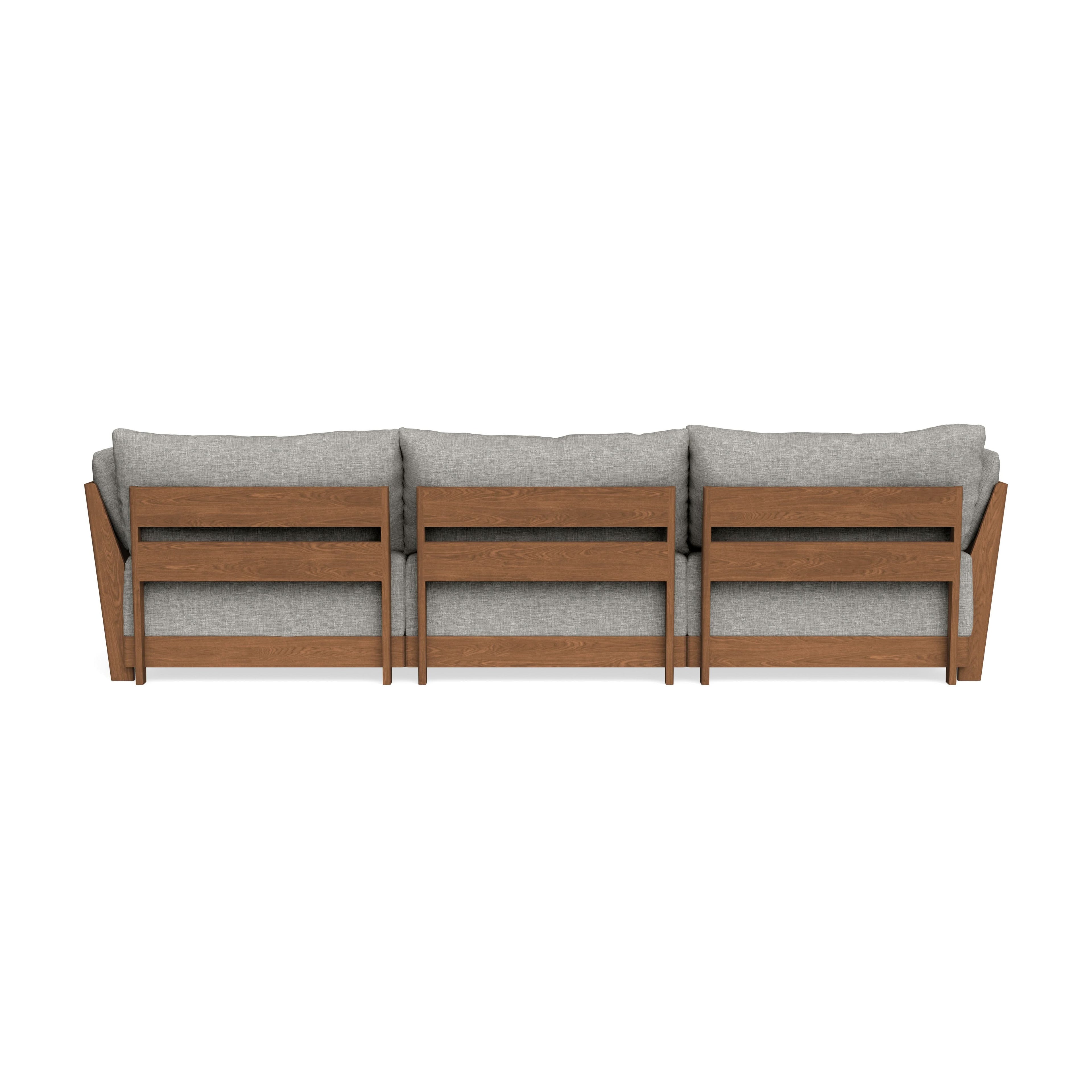 Modular Bondi Espresso 3-Seater Daybed Sofa Sectional in Fog | Classic Blend