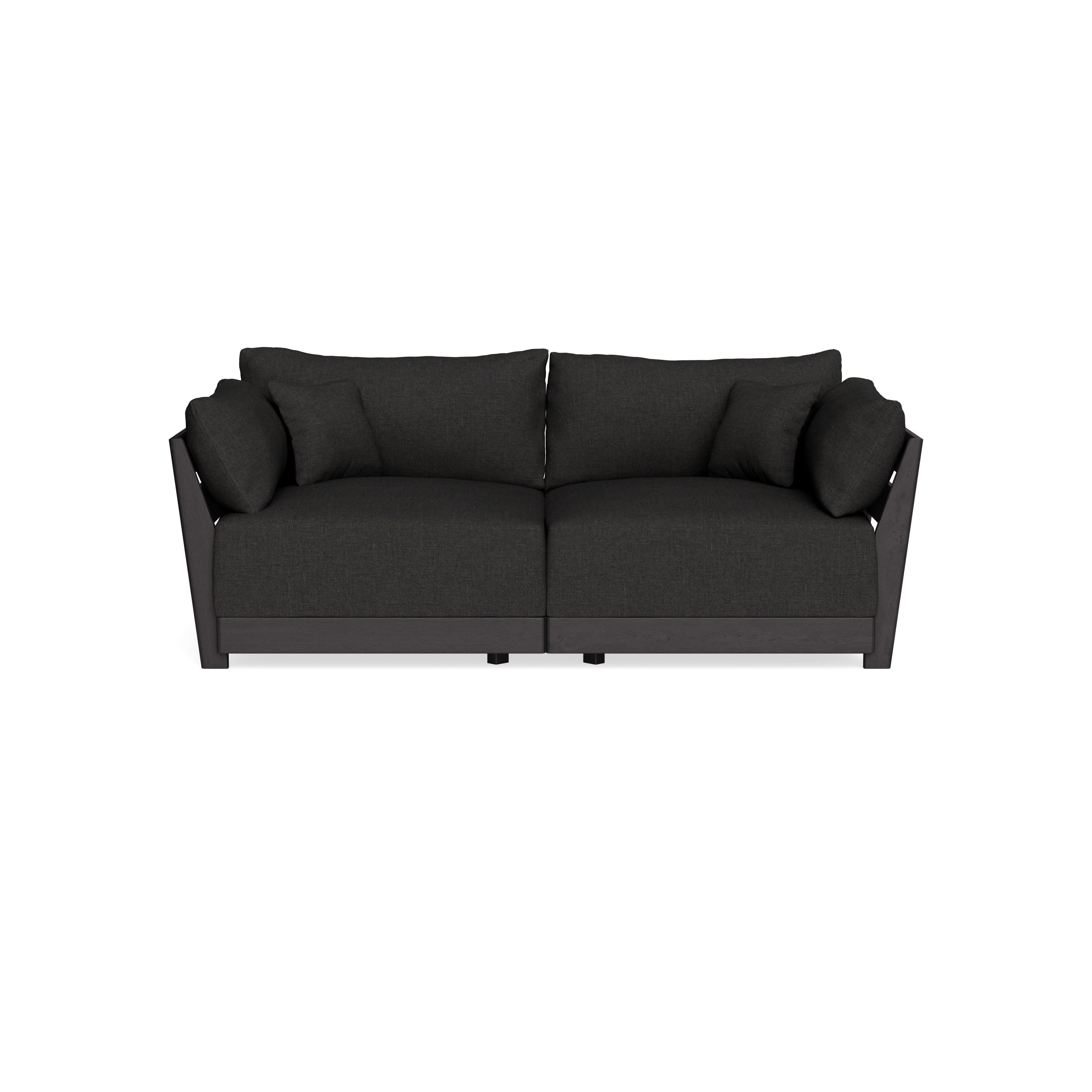 Modular Bondi Black 2-Seater Sofa in Peppercorn | Classic Blend