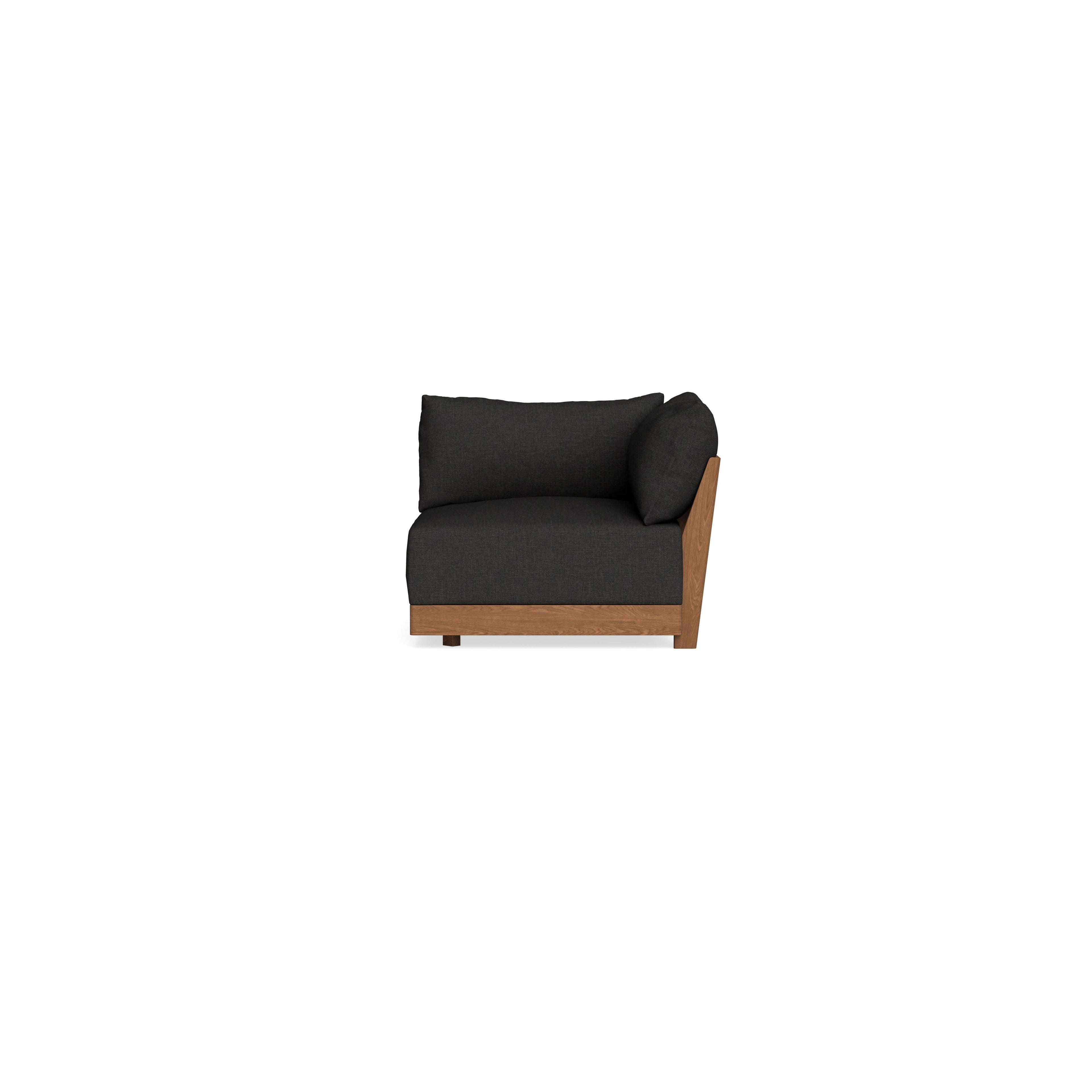 Modular Bondi Espresso Corner Chair in Peppercorn | Classic Blend