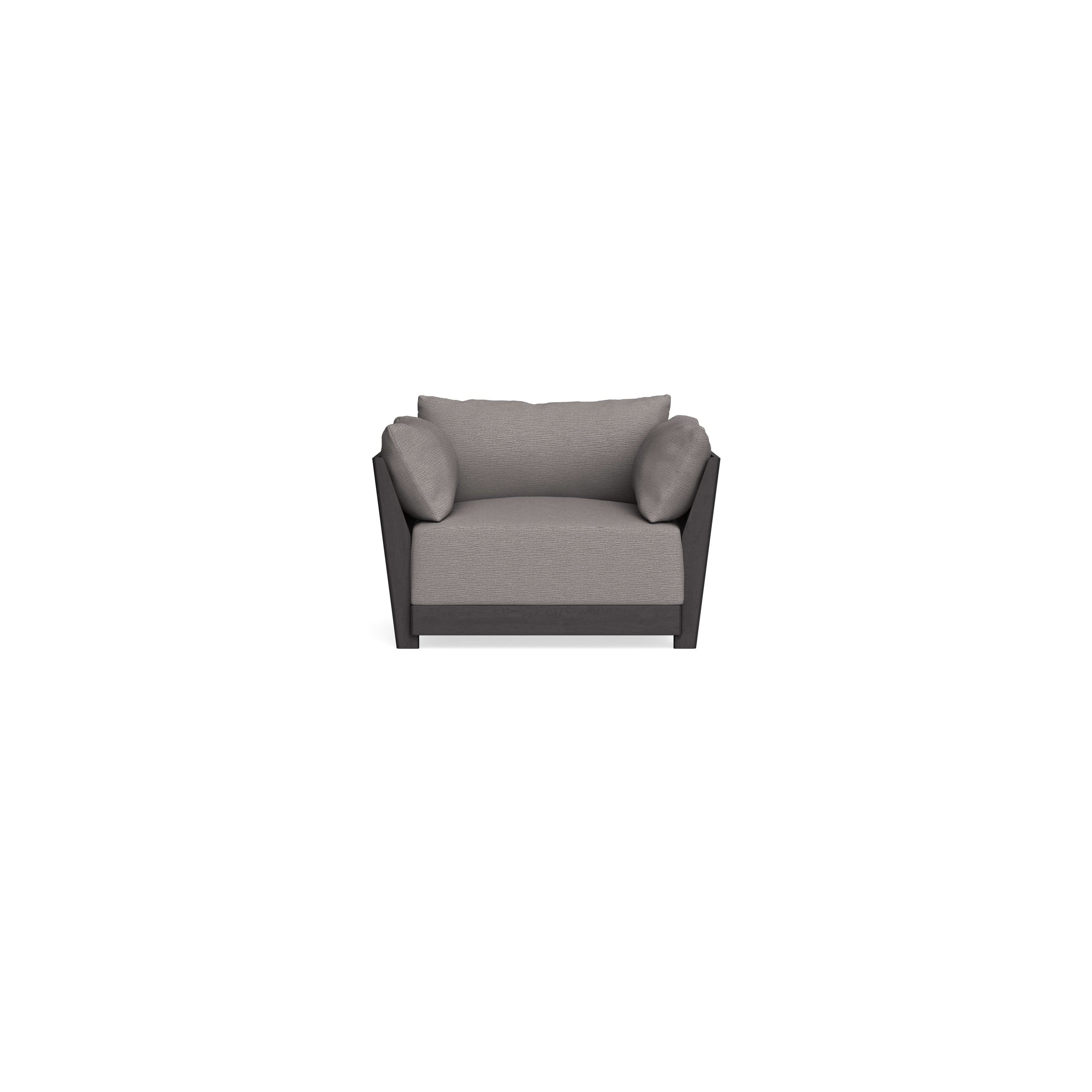 Modular Bondi Black Armchair in Cement | Memory Foam Blend