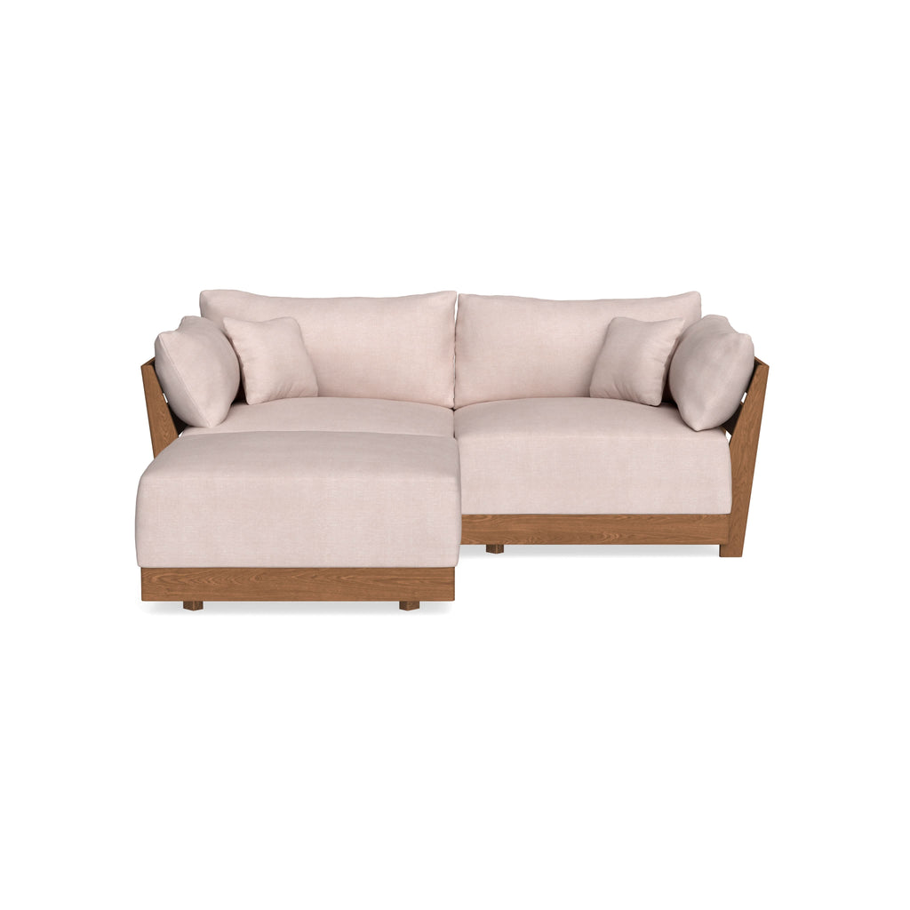Modular Bondi Espresso 2-Seater Sectional in Blush | Classic Blend