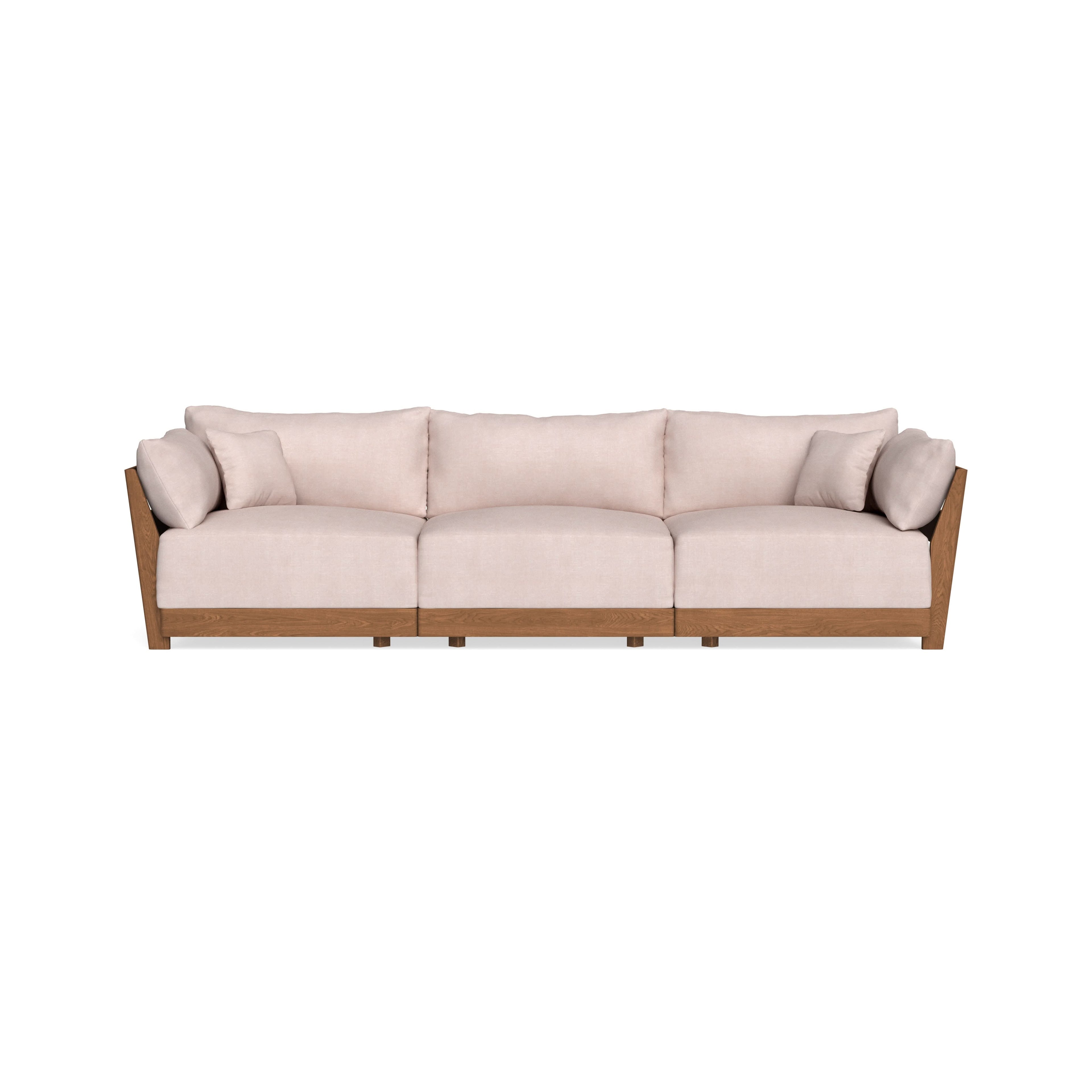 Modular Bondi Espresso 3-Seater Sofa in Blush | Classic Blend