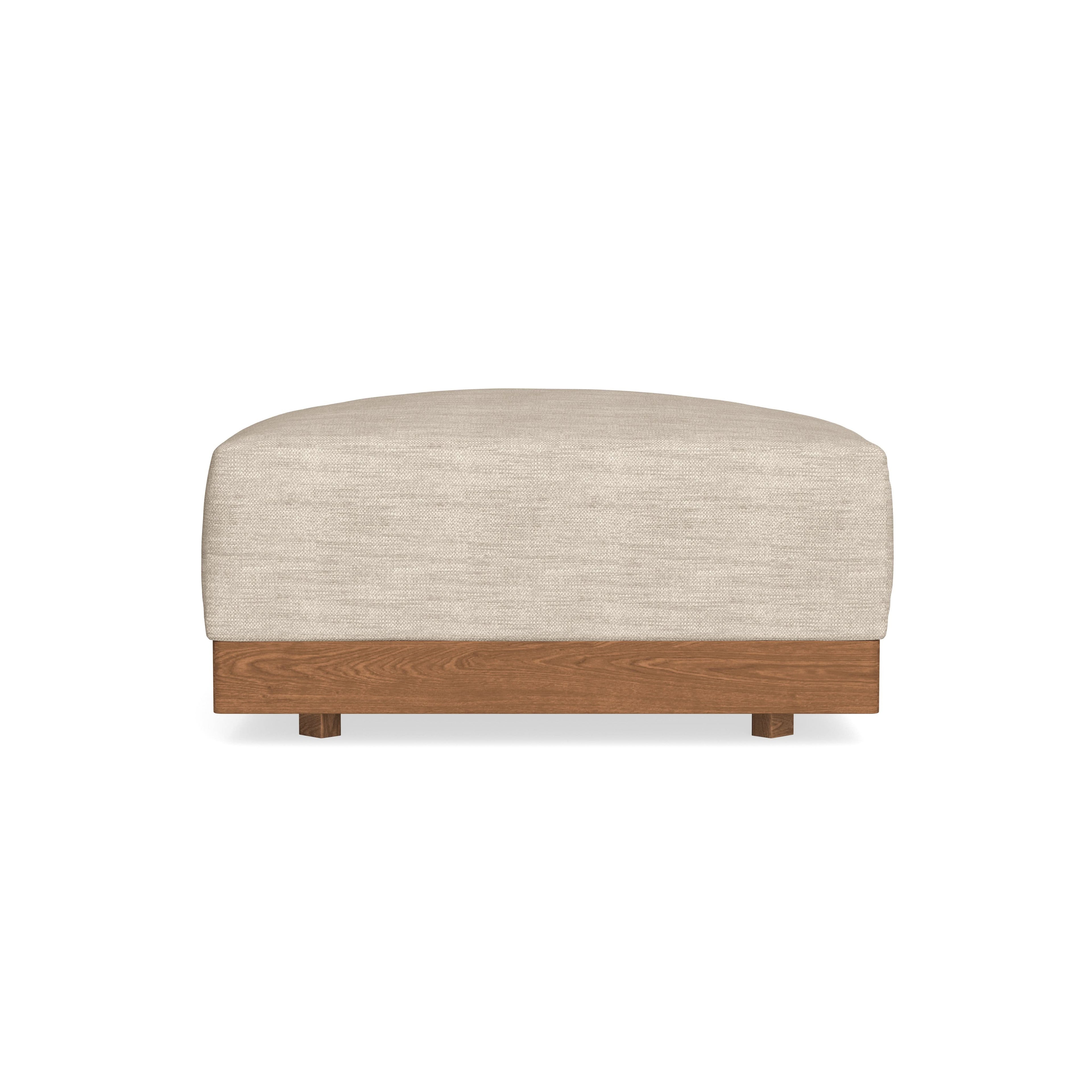 Modular Bondi Espresso Ottoman in Wheat | Memory Foam Blend