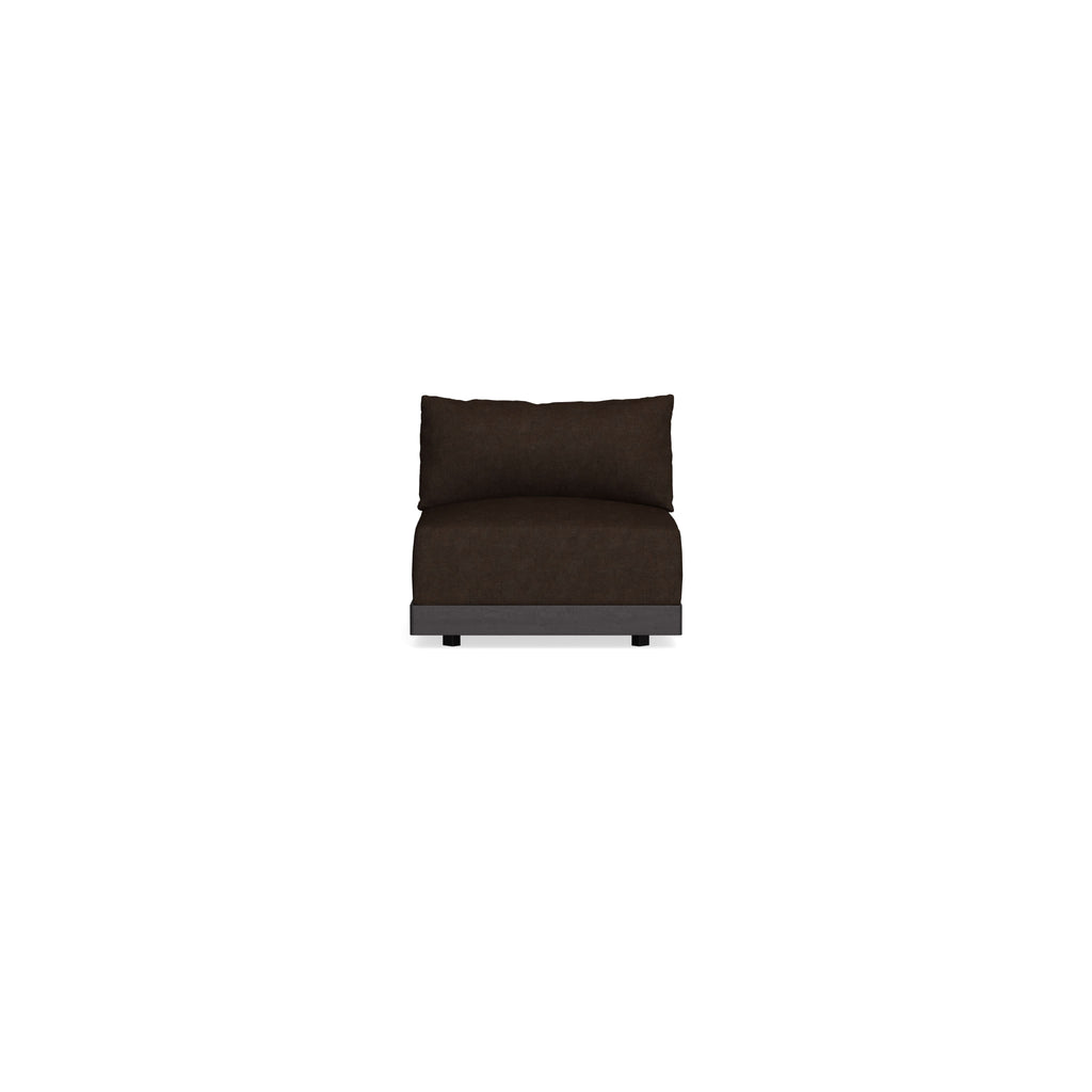 Modular Bondi Black Armless Chair in Espresso | Memory Foam Blend