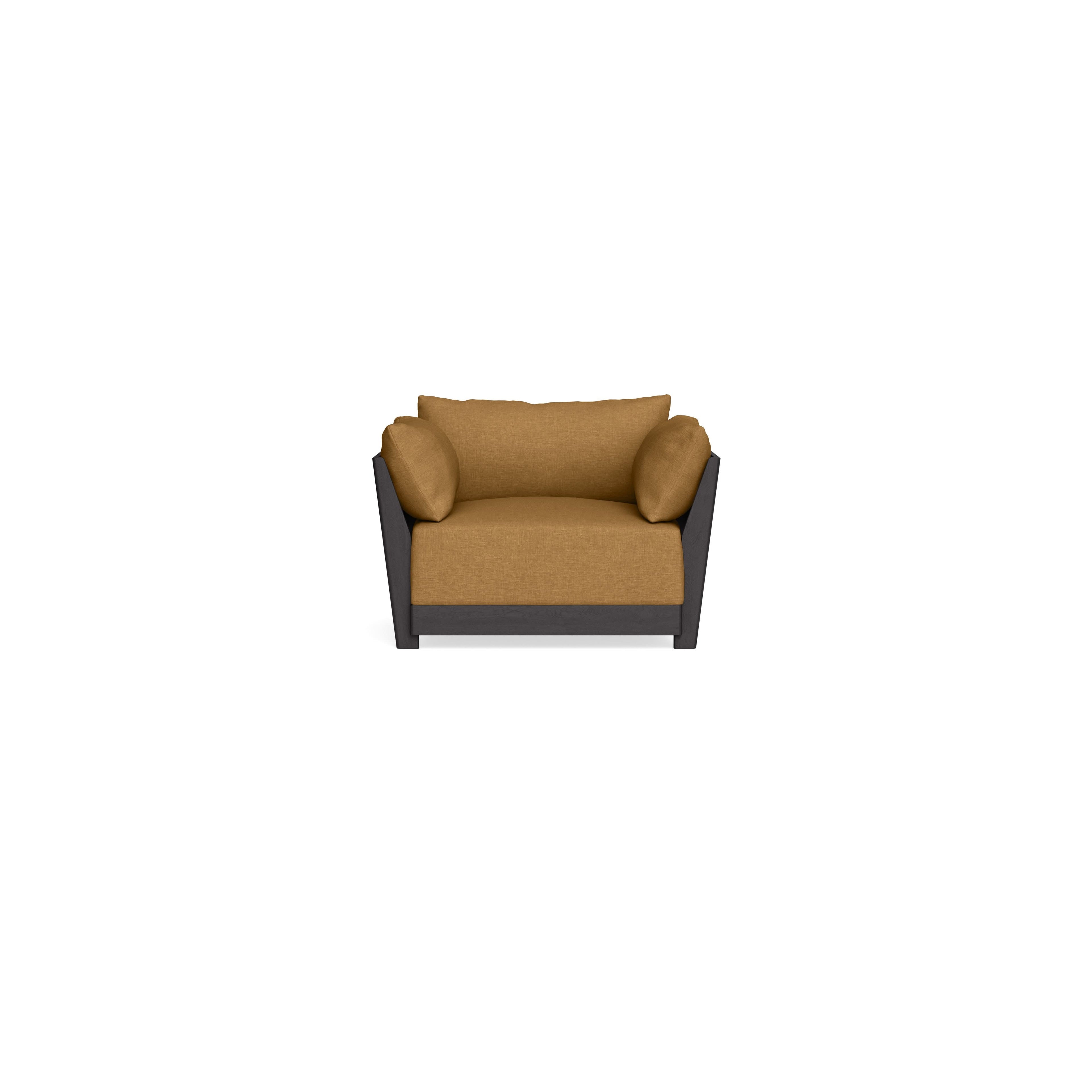 Modular Bondi Black Armchair in Dijon | Memory Foam Blend