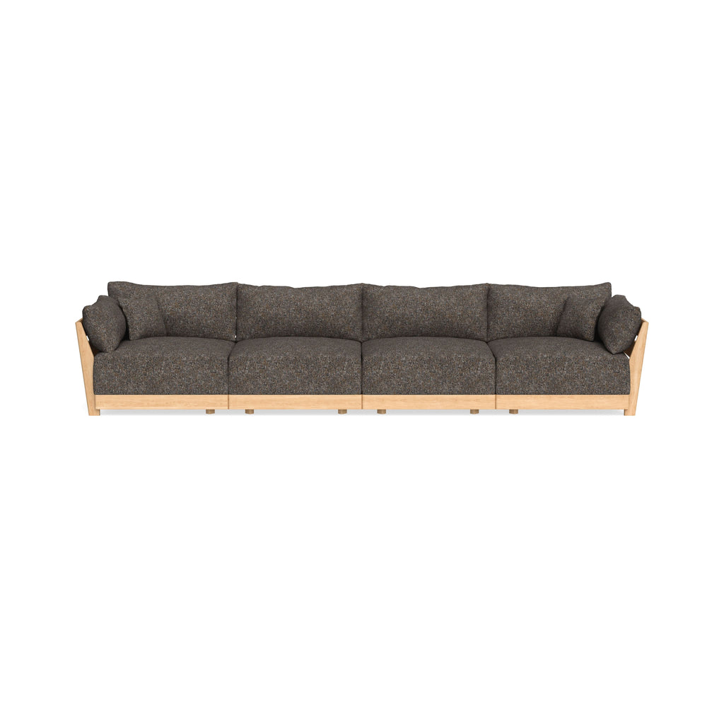 Modular Bondi Latte 4-Seater Sofa in Eclipse | Memory Foam Blend
