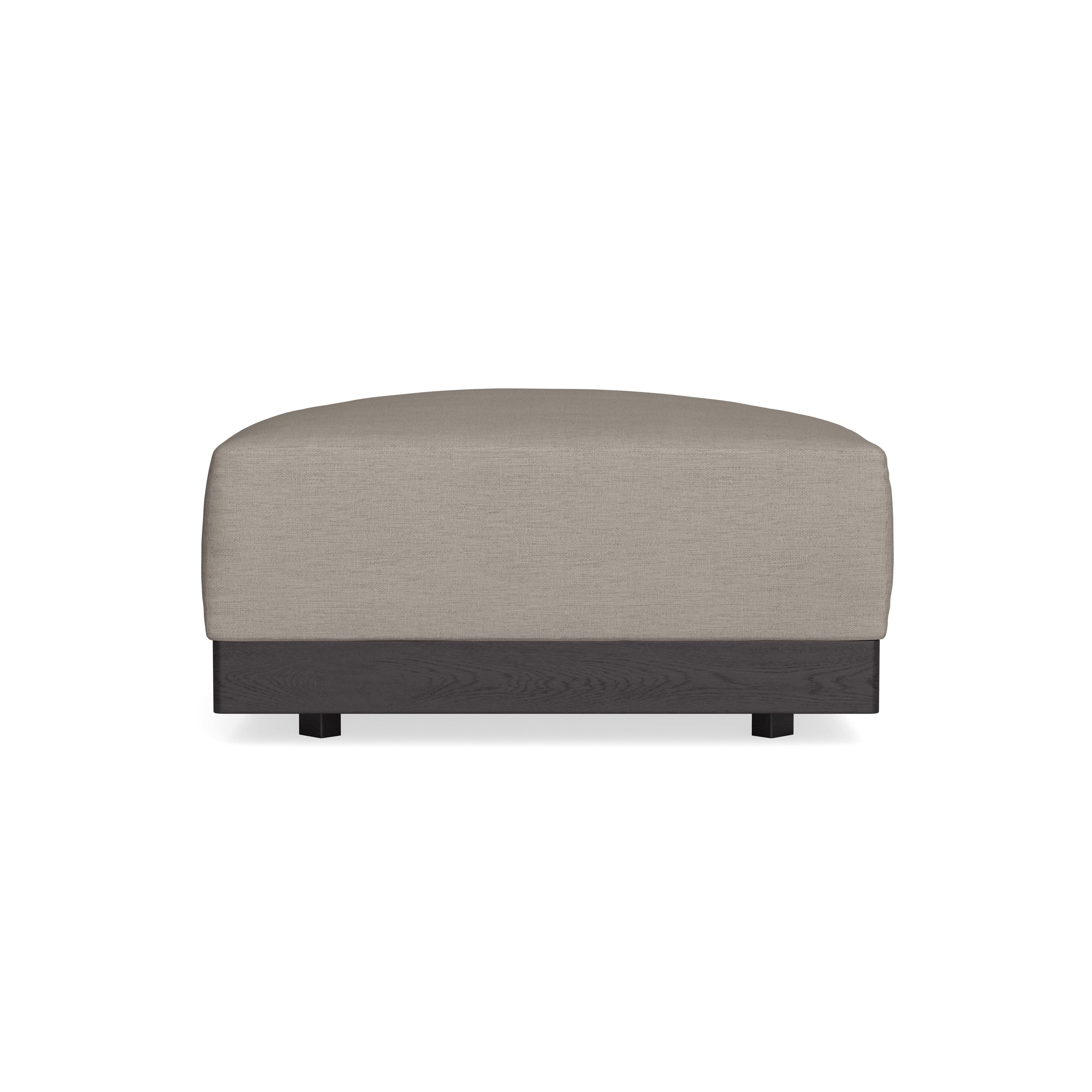 Modular Bondi Black Ottoman in Cinder Gray | Memory Foam Blend