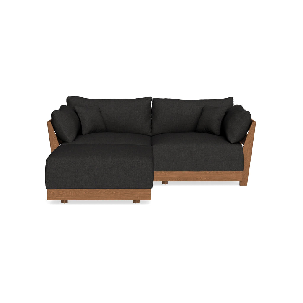 Modular Bondi Espresso 2-Seater Sectional in Peppercorn | Classic Blend