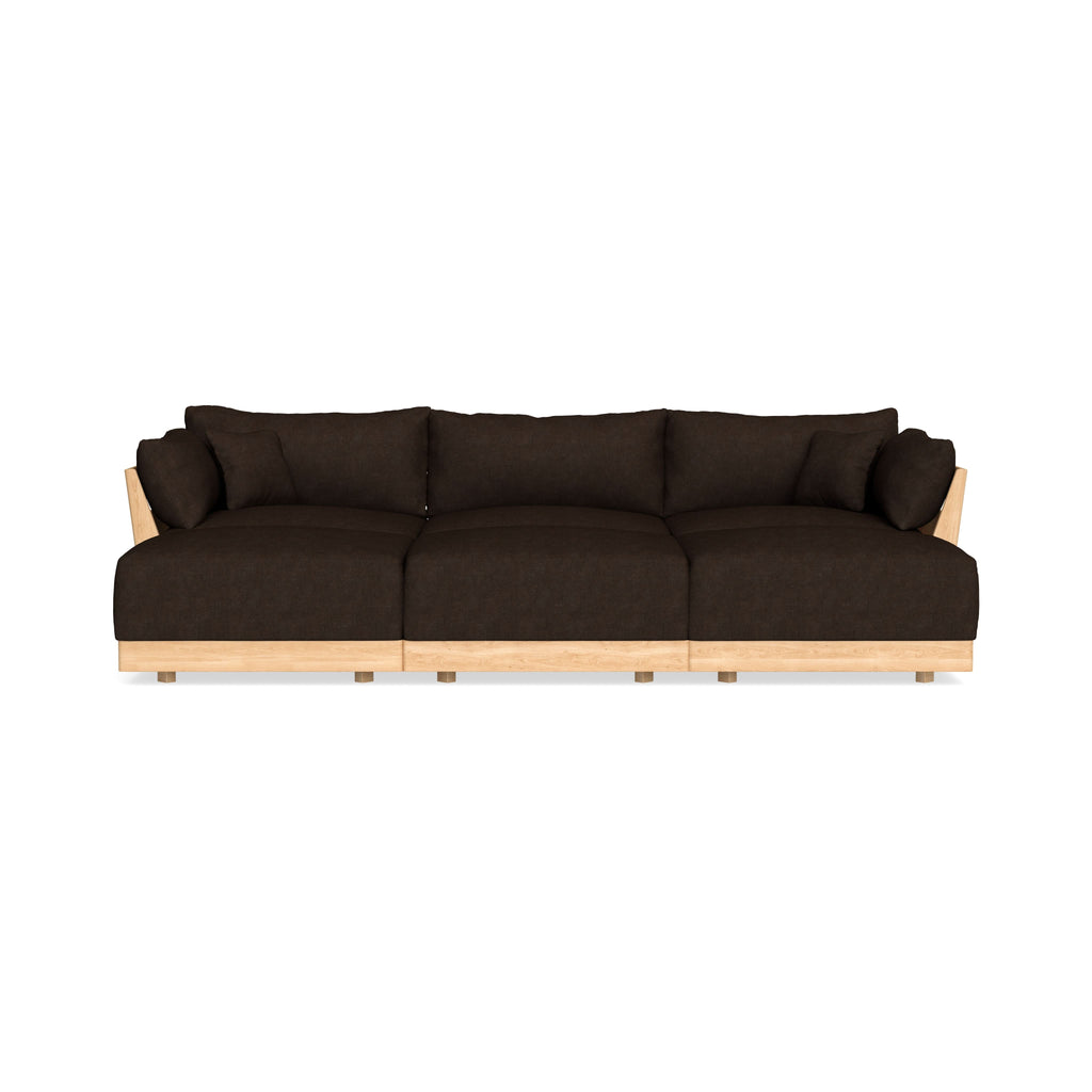 Slipcover Only - Modular Bondi 3-Seater Daybed Sofa Sectional in Espresso