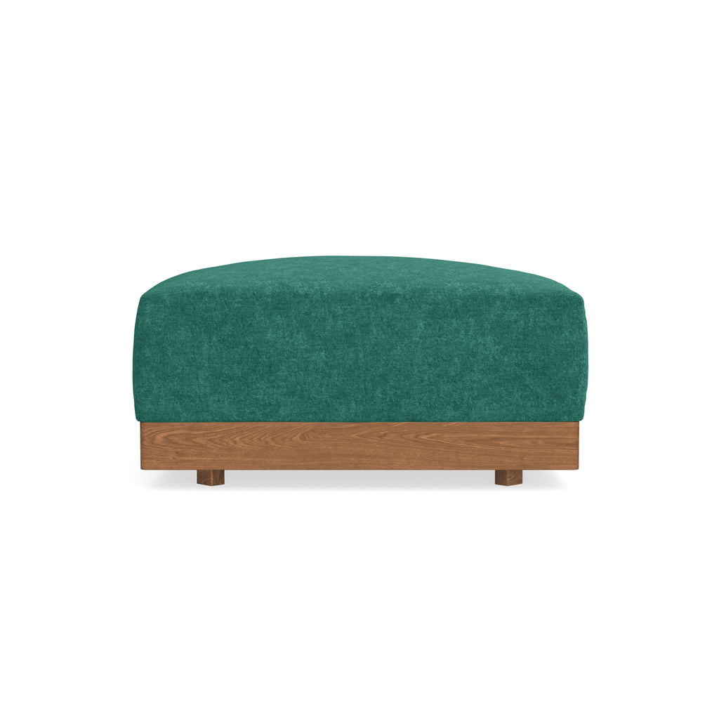 Modular Bondi Espresso Ottoman in Jade Green | Classic Blend