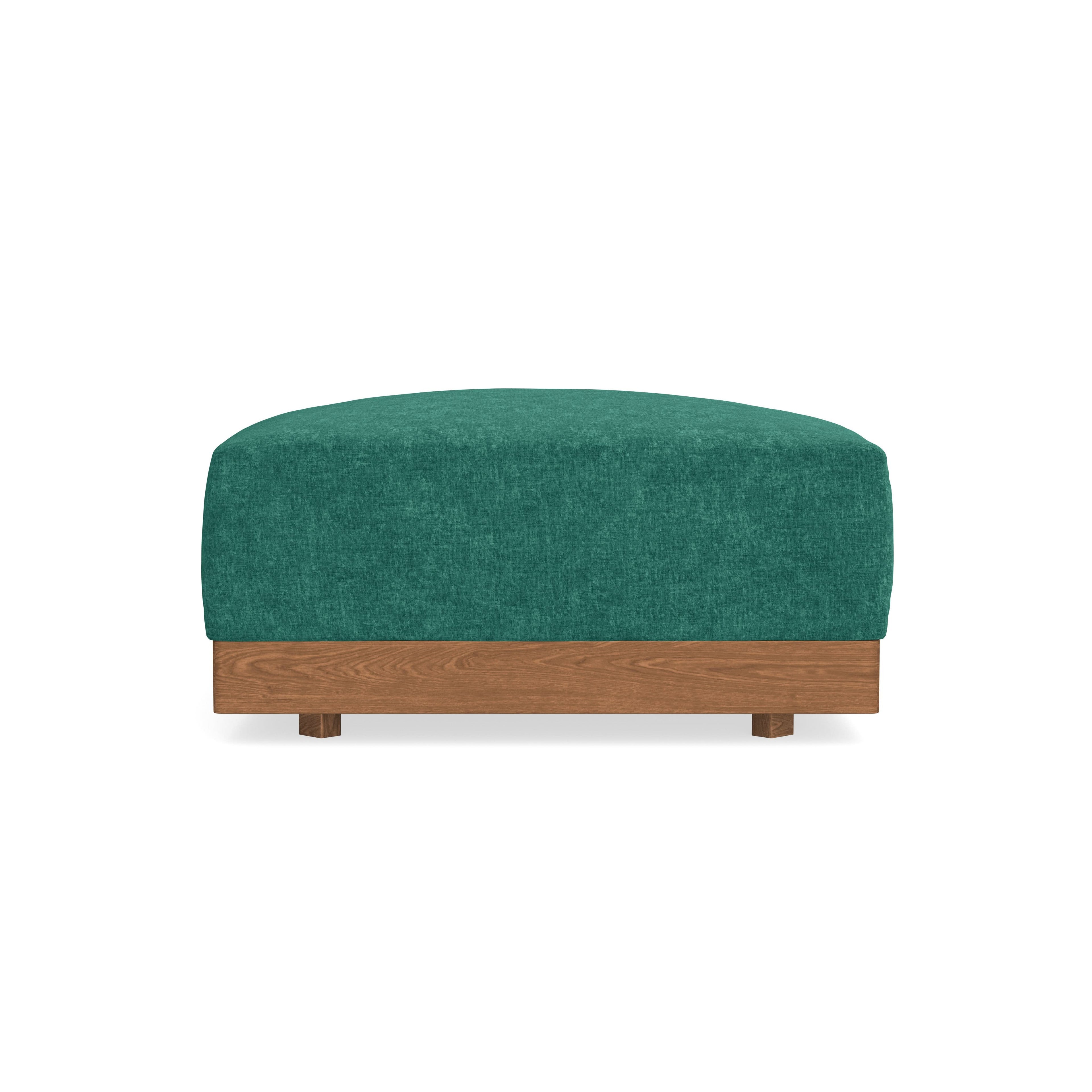 Modular Bondi Espresso Ottoman in Jade Green | Classic Blend
