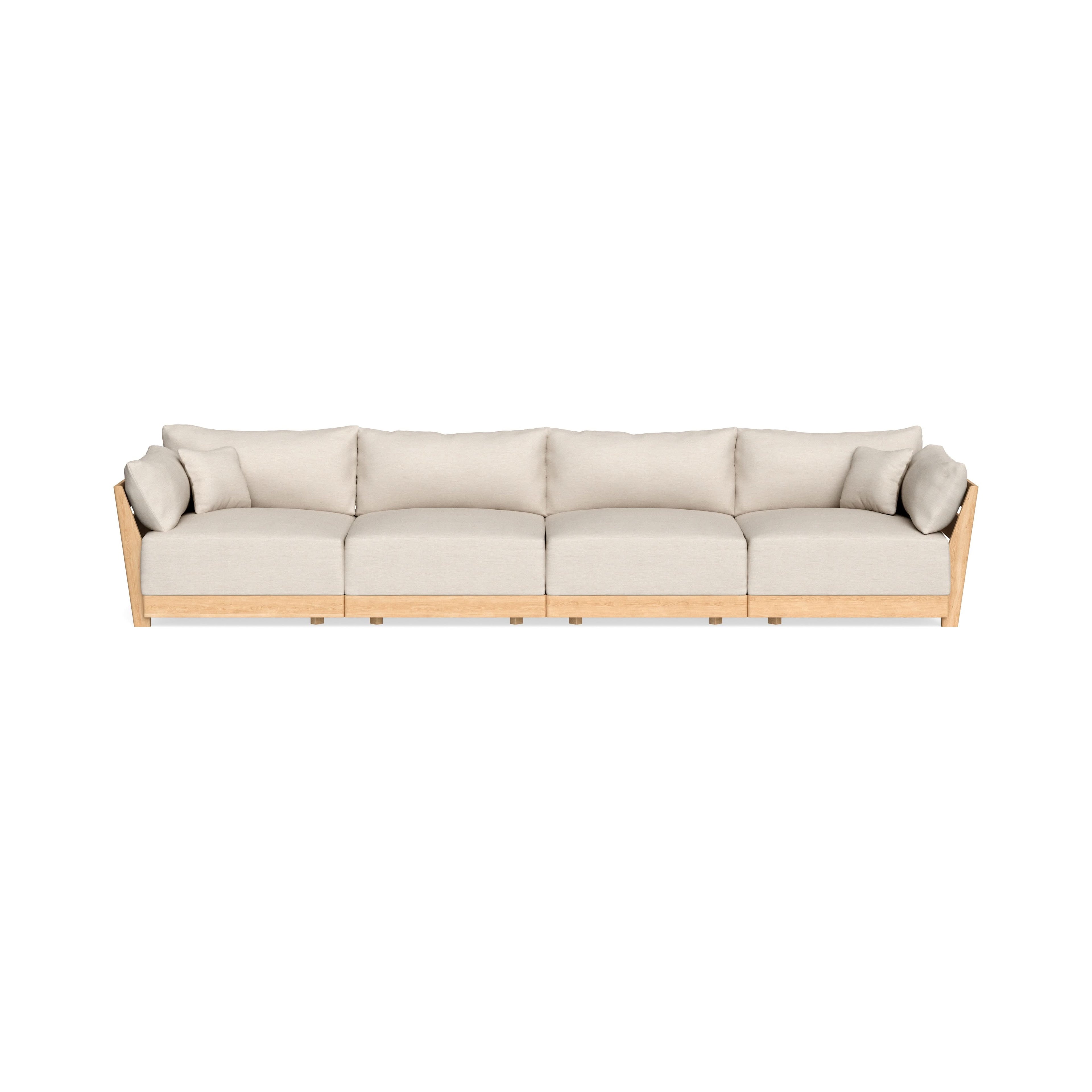 Modular Bondi Latte 4-Seater Sofa in Seashell | Memory Foam Blend