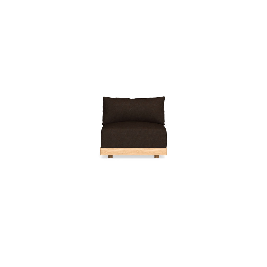 Modular Bondi Latte Armless Chair in Espresso | Classic Blend