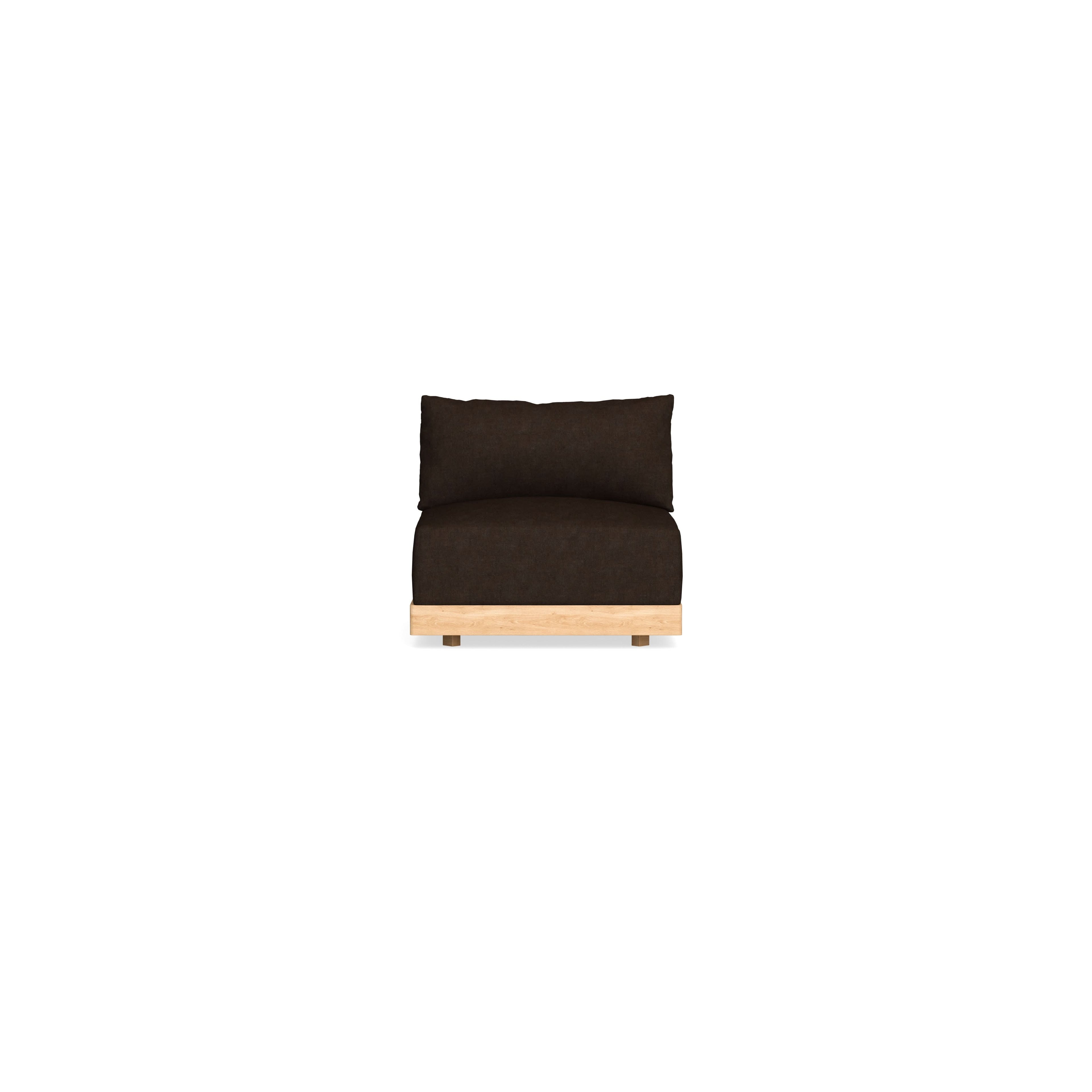 Modular Bondi Latte Armless Chair in Espresso | Classic Blend