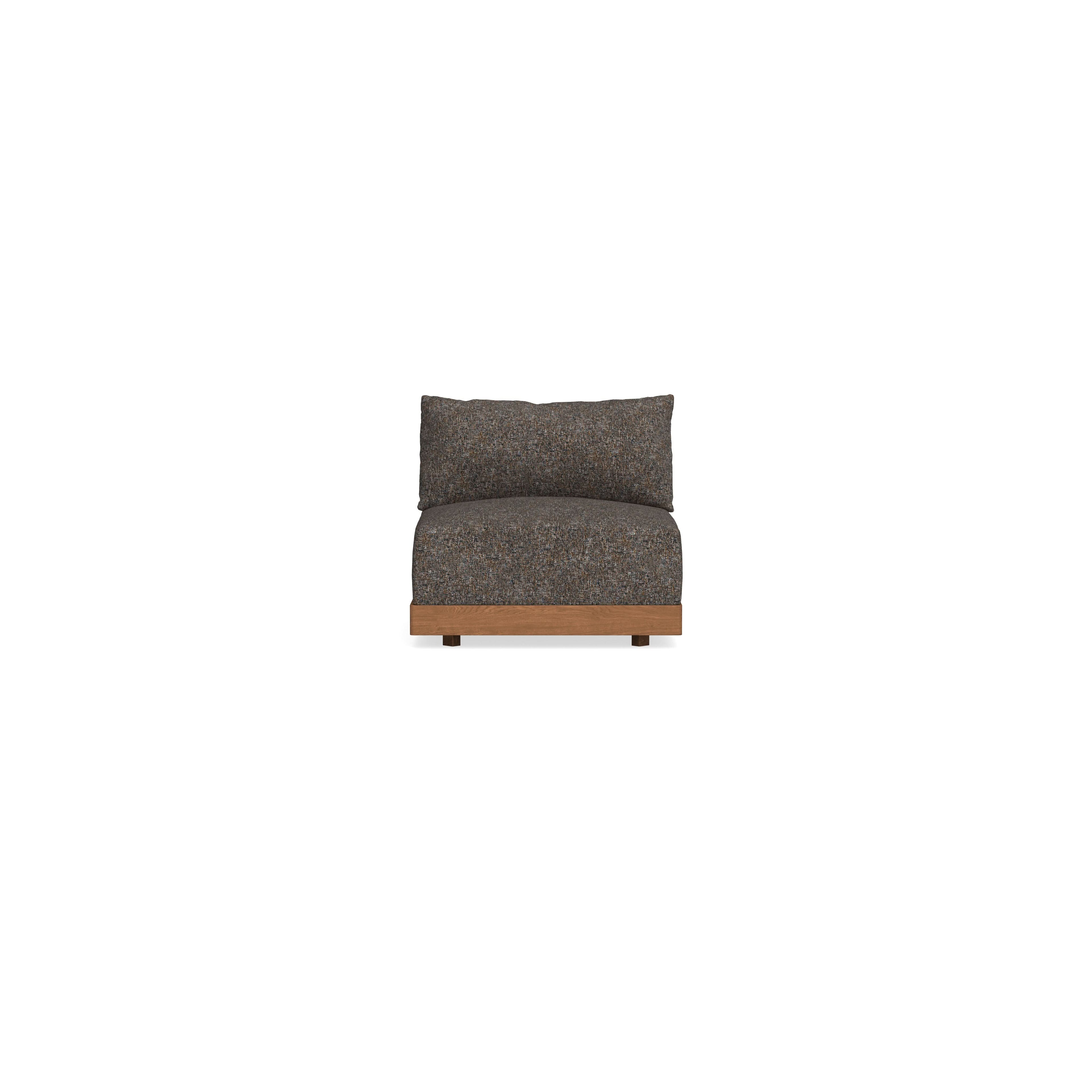 Modular Bondi Espresso Armless Chair in Eclipse | Memory Foam Blend