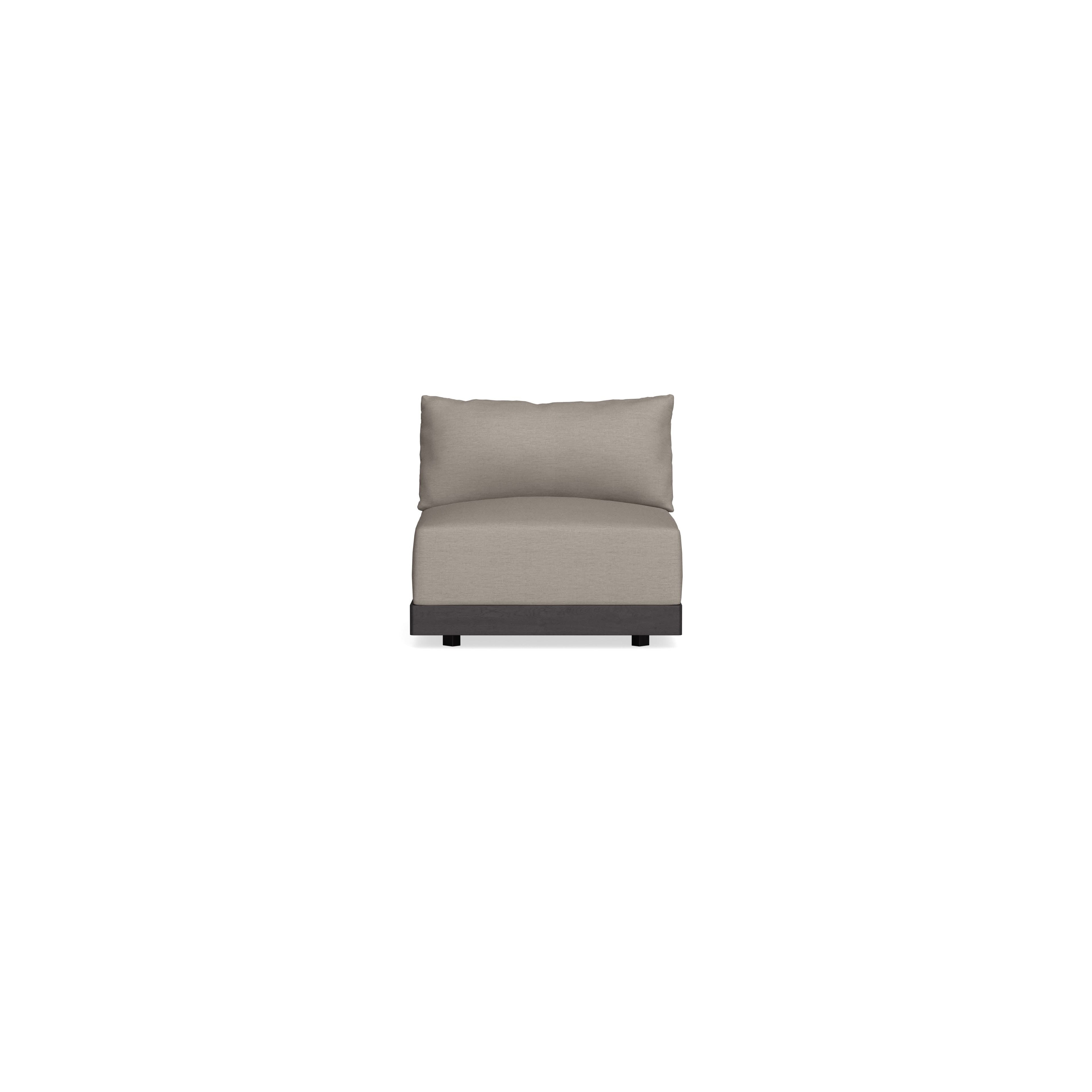 Modular Bondi Black Armless Chair in Cinder Gray | Classic Blend