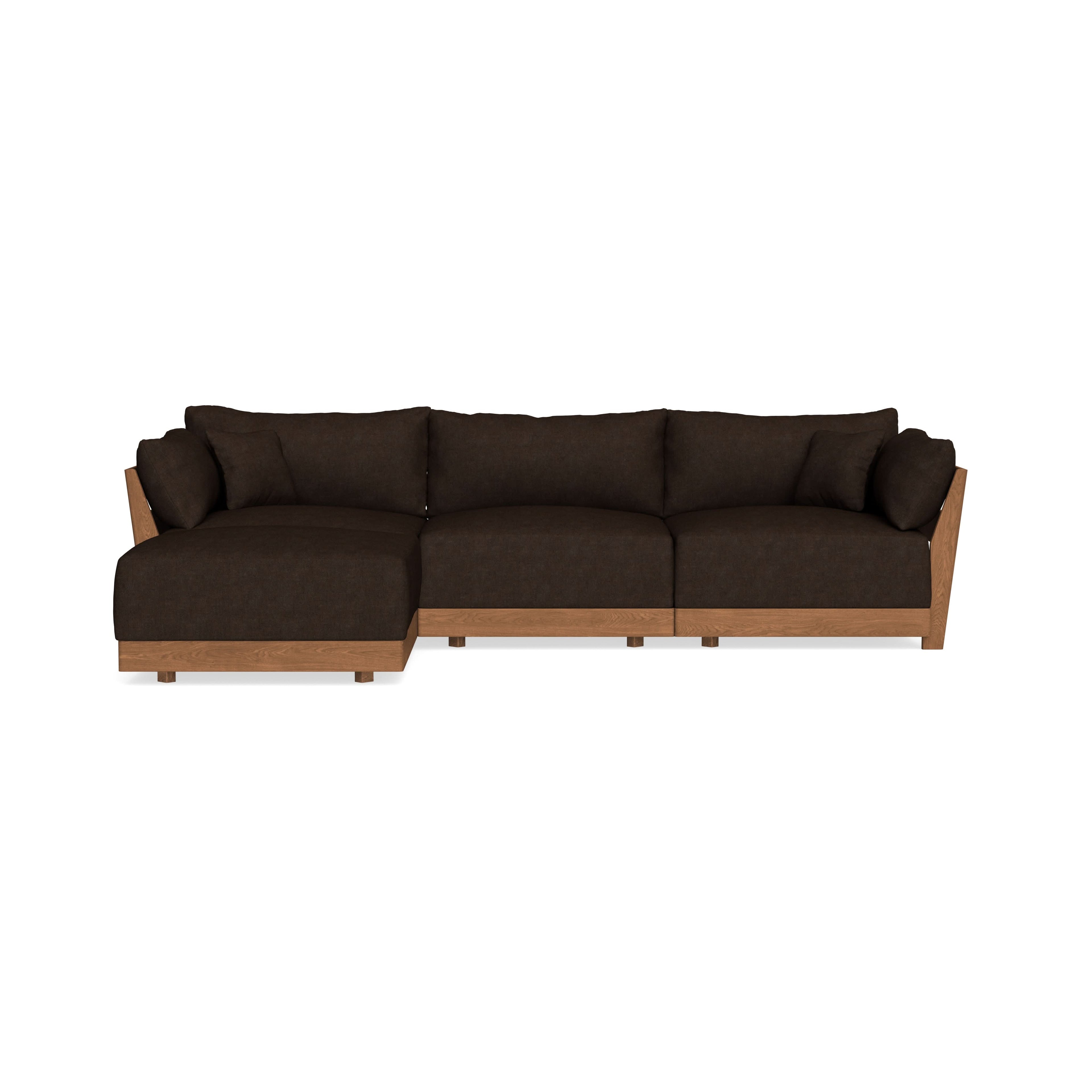 Modular Bondi Espresso 3-Seater Sectional in Espresso | Classic Blend