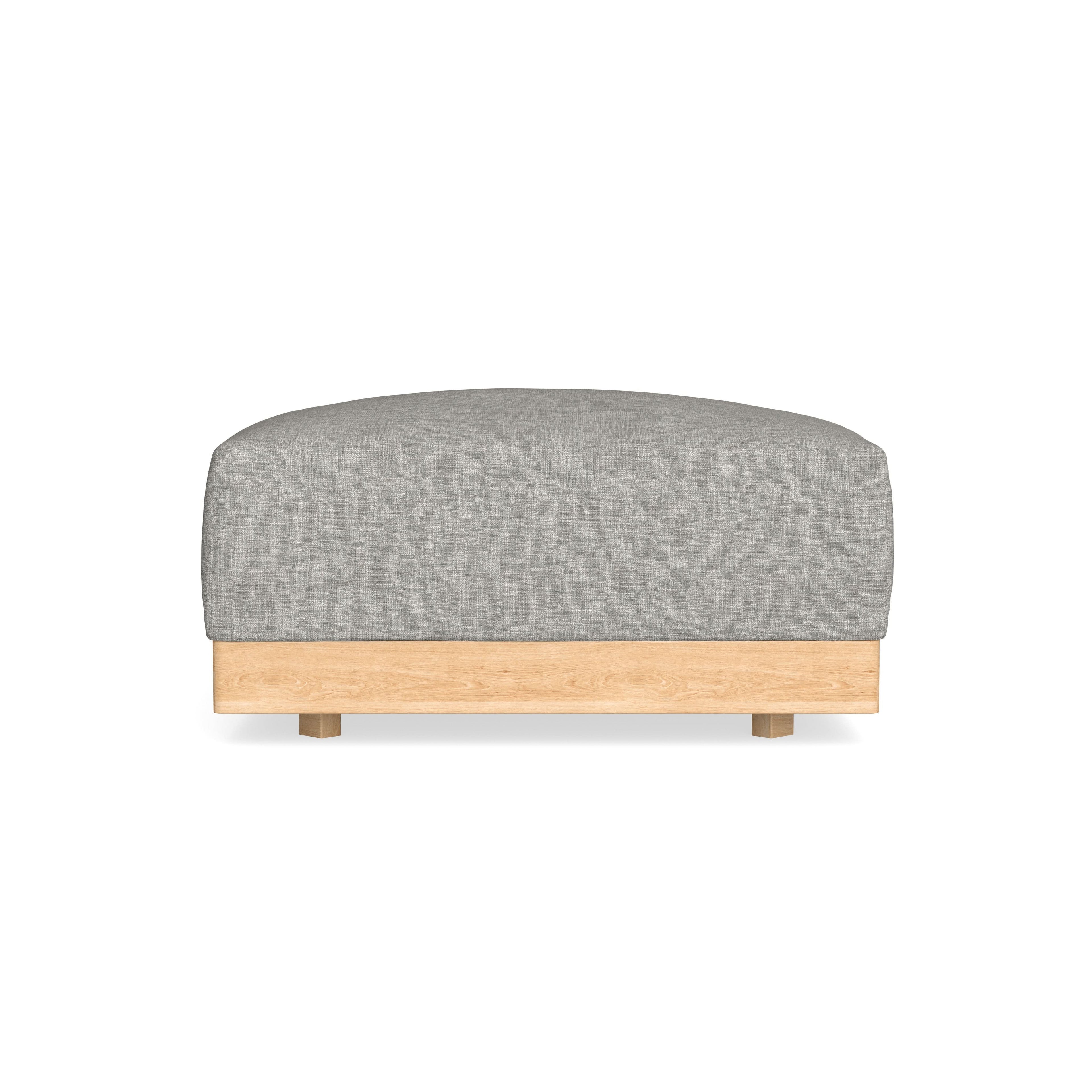 Modular Bondi Latte Ottoman in Fog | Memory Foam Blend