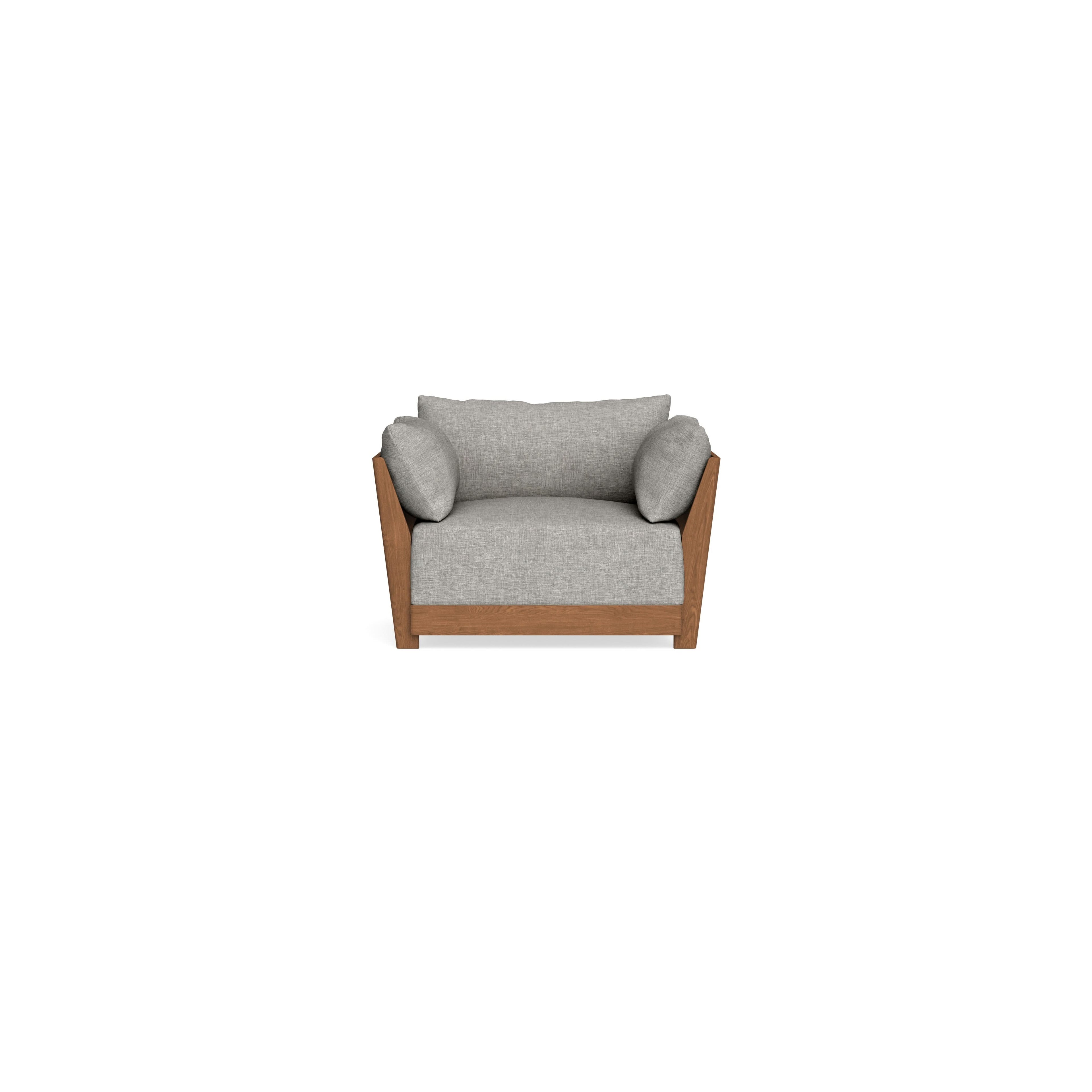 Modular Bondi Espresso Armchair in Fog | Memory Foam Blend