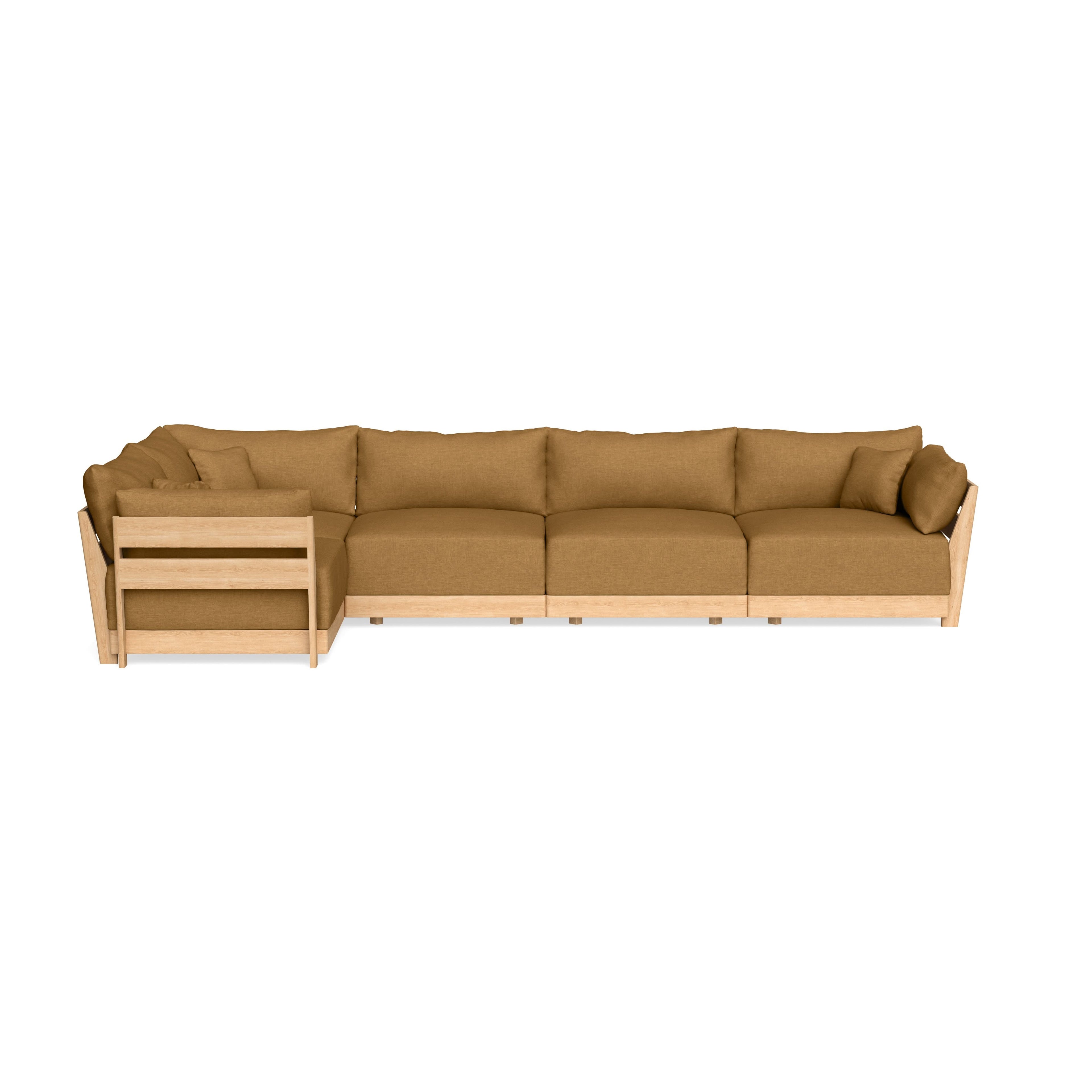 Modular Bondi Latte 5-Seater L-Sectional in Dijon | Classic Blend