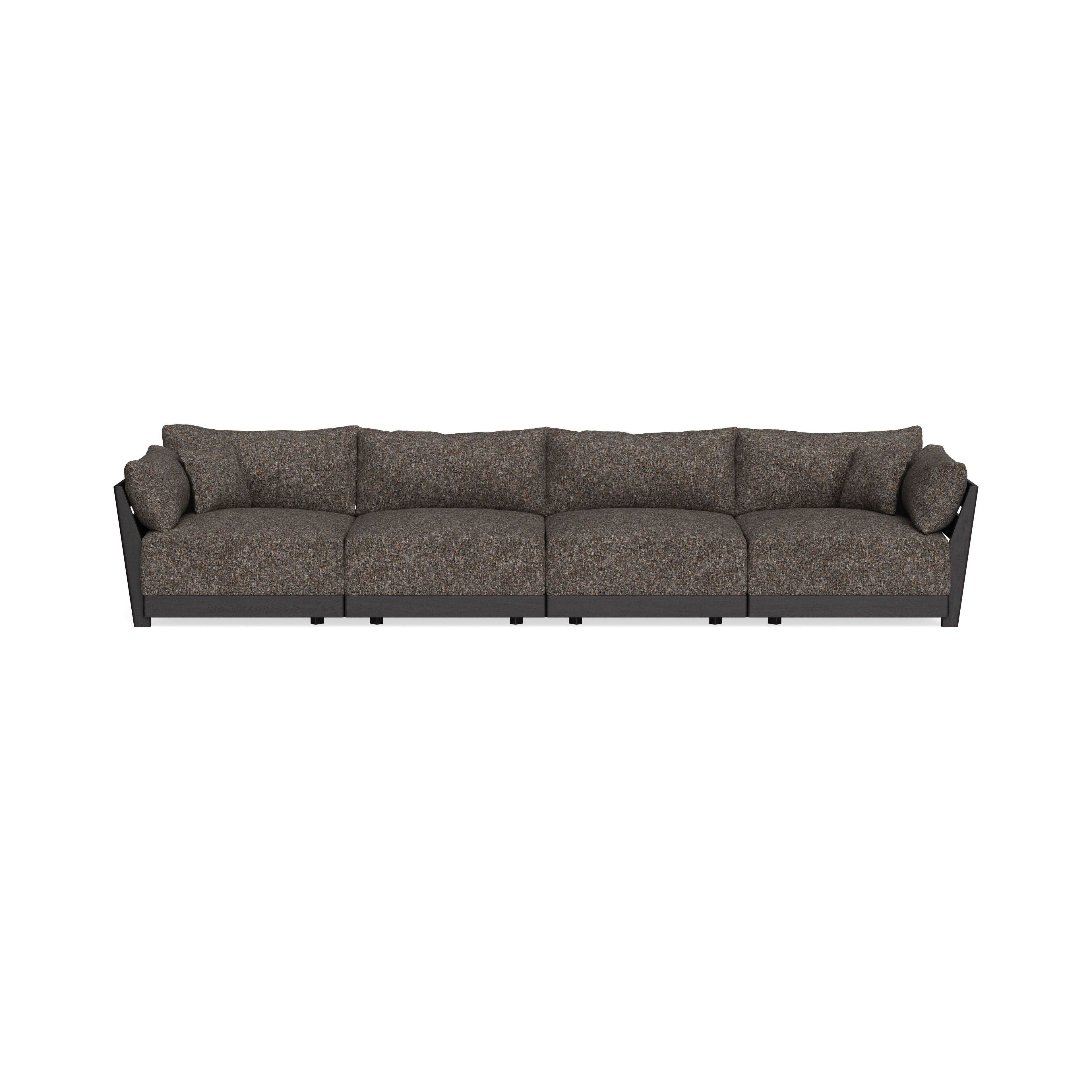 Modular Bondi Black 4-Seater Sofa in Eclipse | Classic Blend