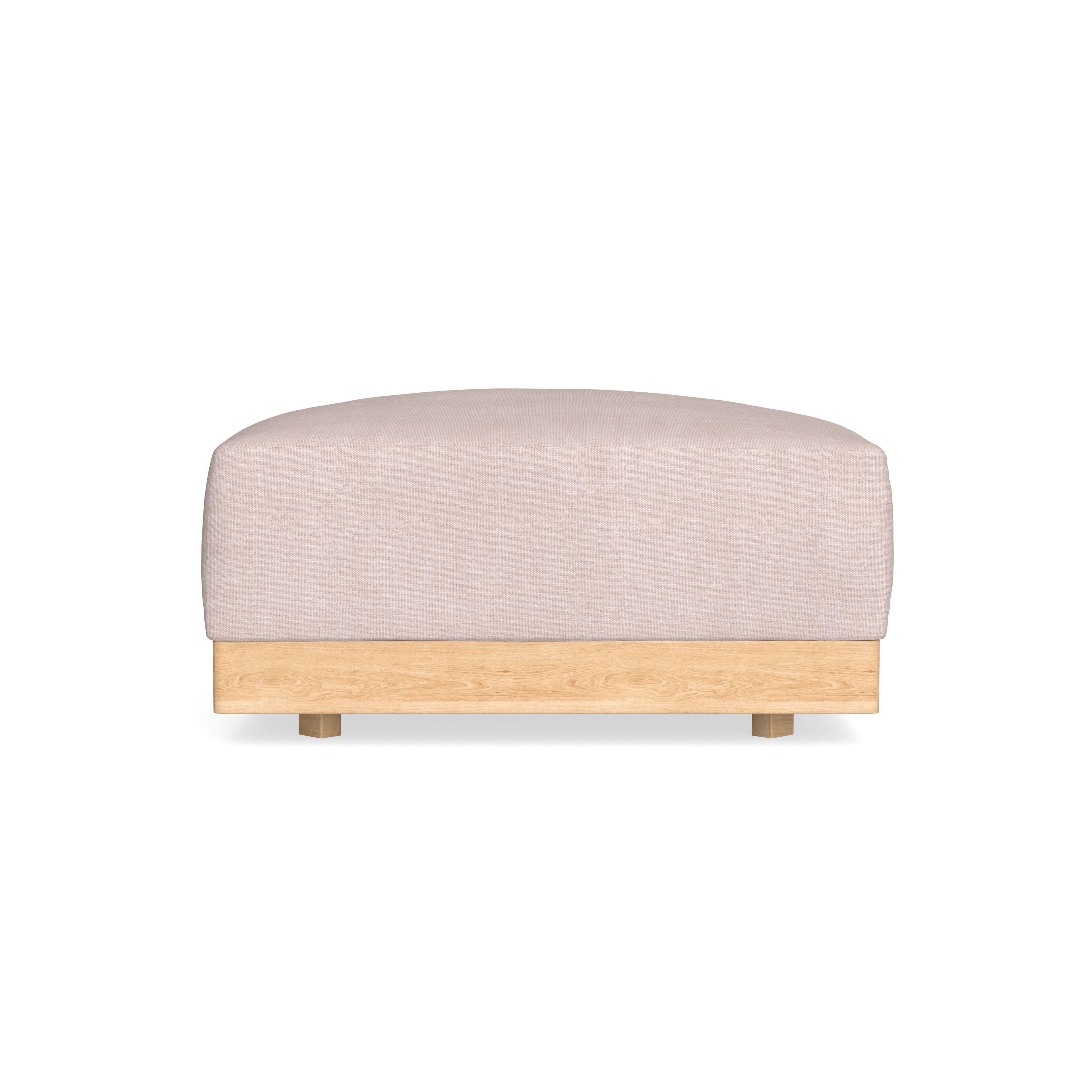 Modular Bondi Latte Ottoman in Blush | Memory Foam Blend