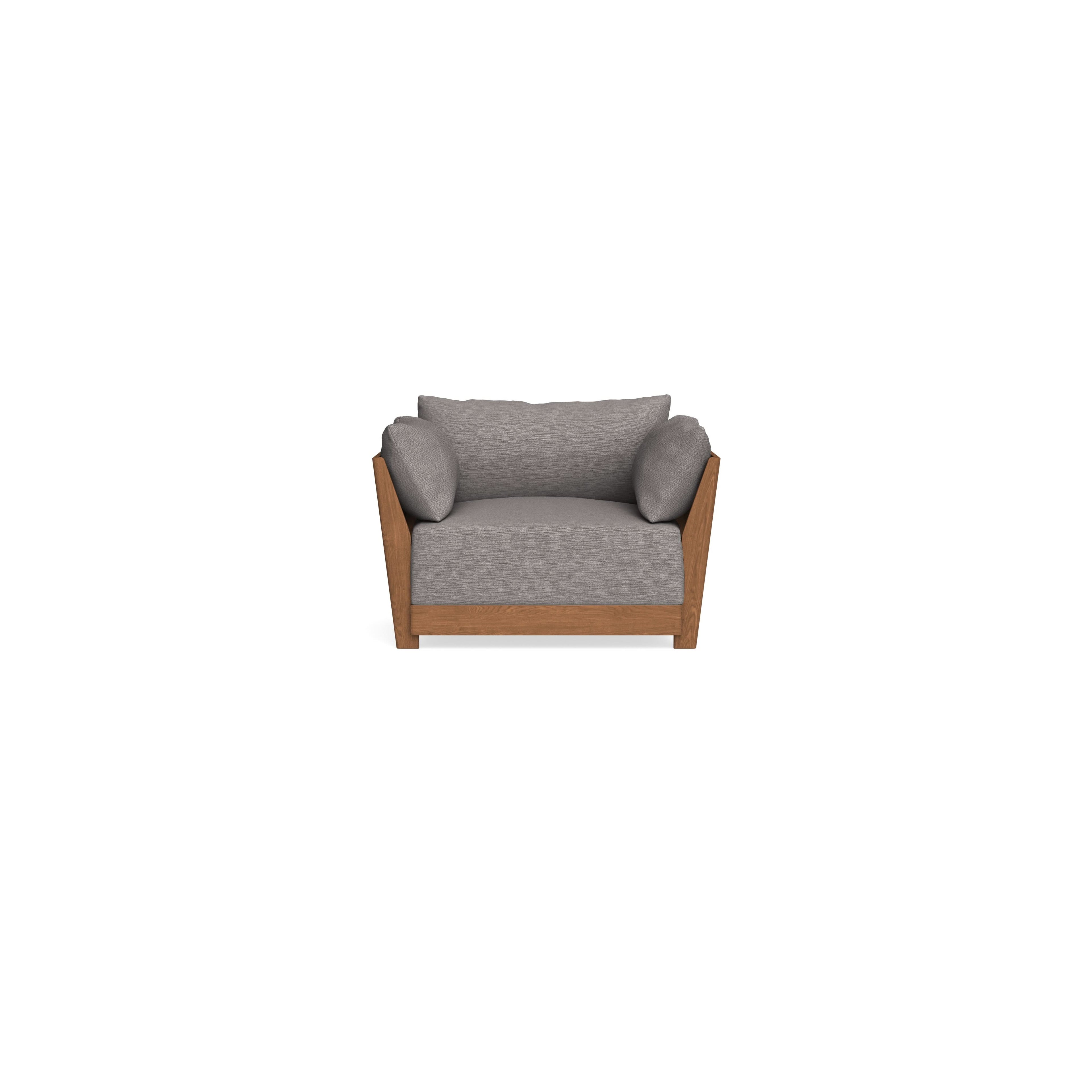 Modular Bondi Espresso Armchair in Cement | Memory Foam Blend