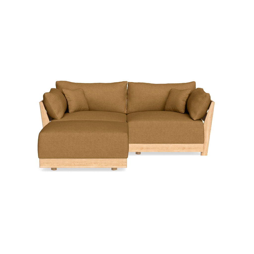 Modular Bondi Latte 2-Seater Sectional in Dijon | Memory Foam Blend